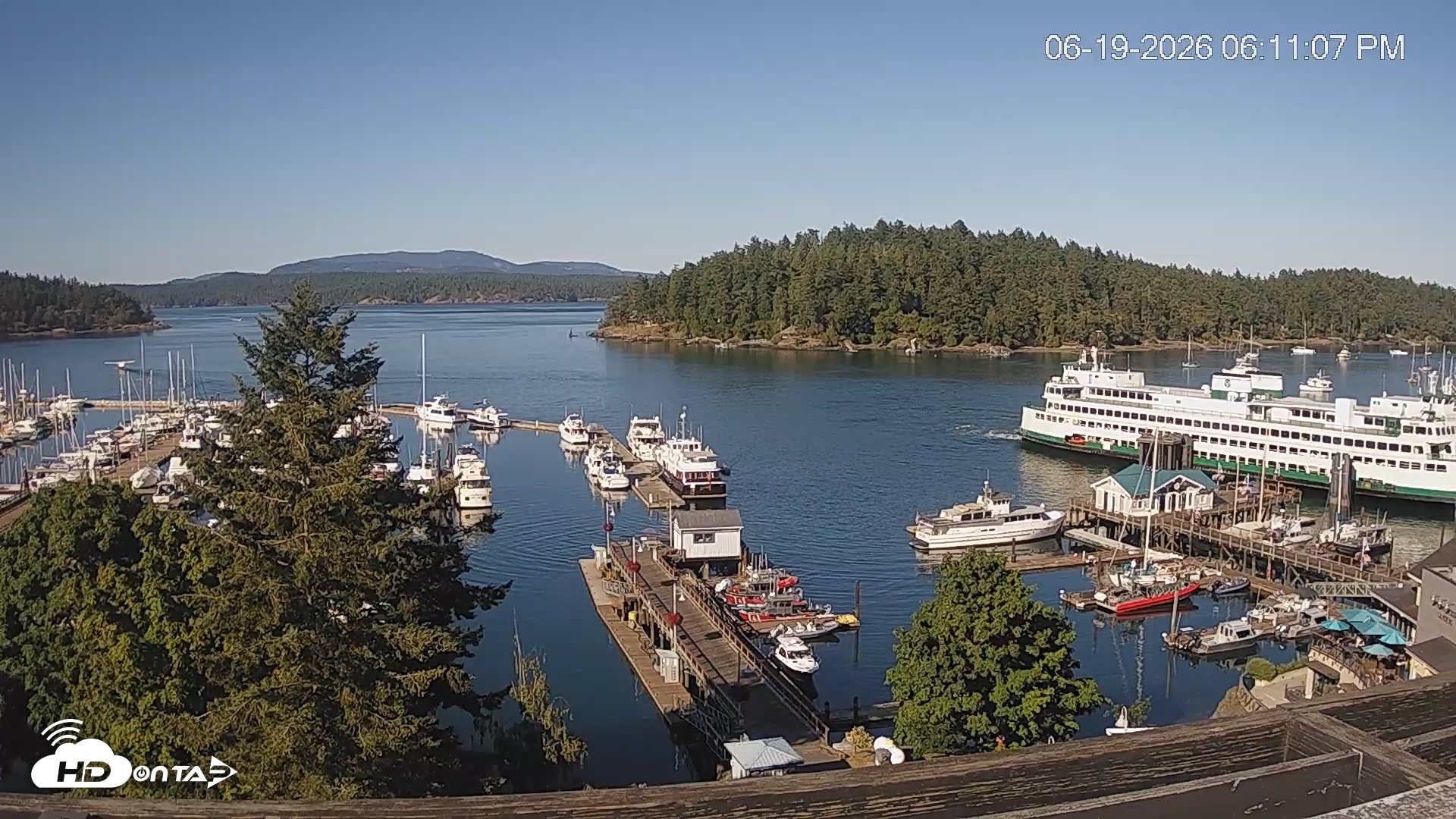 Snapshot of Friday Harbor - San Juan Island Live Webcam taken Jun 19, 2026, 6:11pm PDT