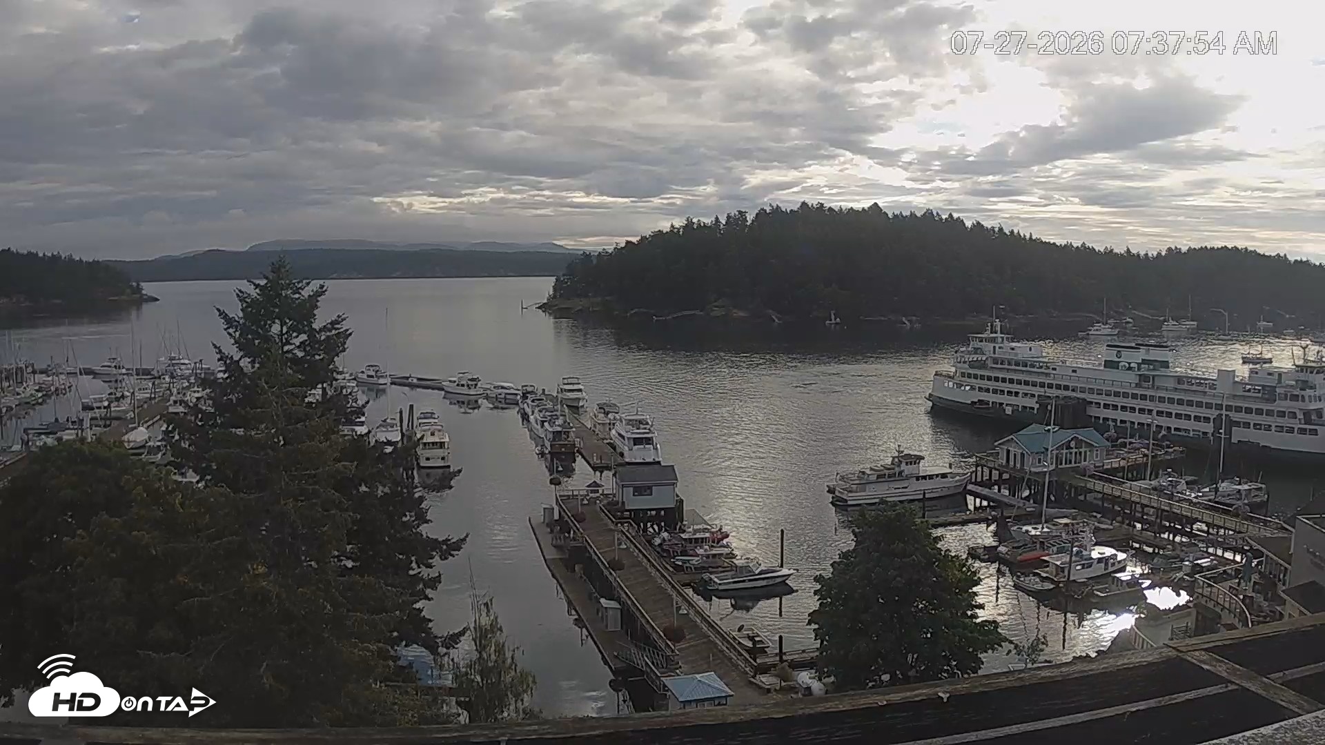 Snapshot of Friday Harbor - San Juan Island Live Webcam taken Jul 27, 2026, 7:38am PDT