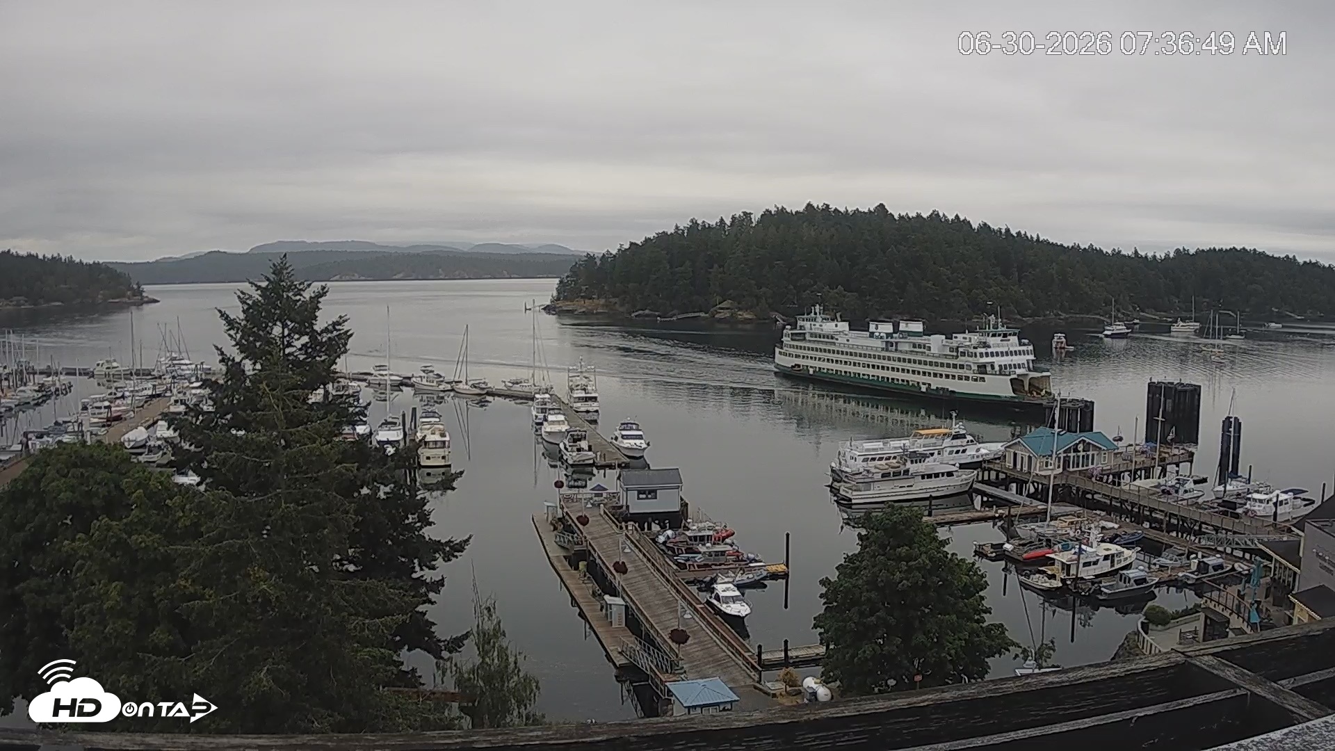 Snapshot of Friday Harbor - San Juan Island Live Webcam taken Jun 30, 2026, 7:37am PDT
