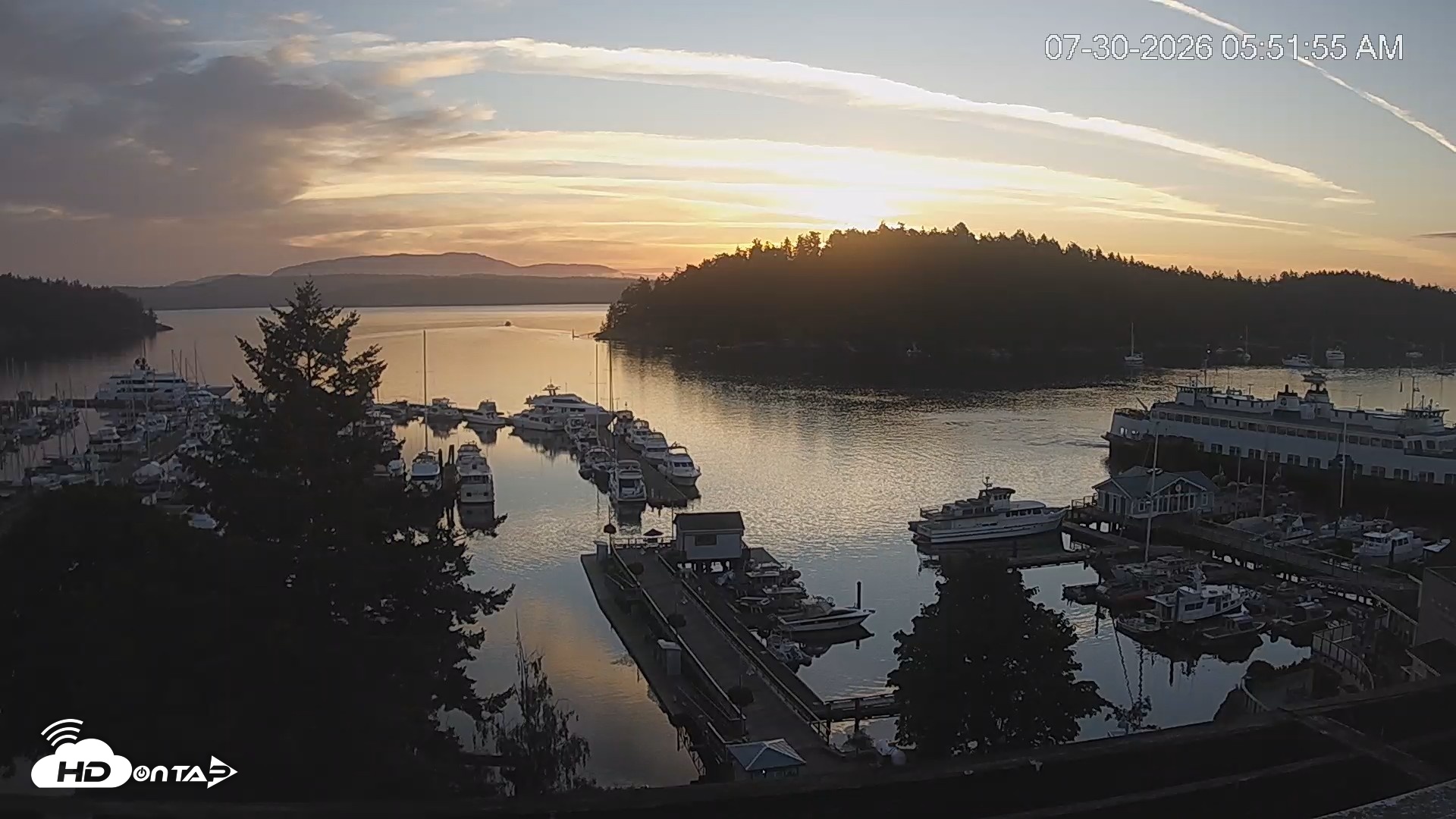 Snapshot of Friday Harbor - San Juan Island Live Webcam taken Jul 30, 2026, 5:52am PDT