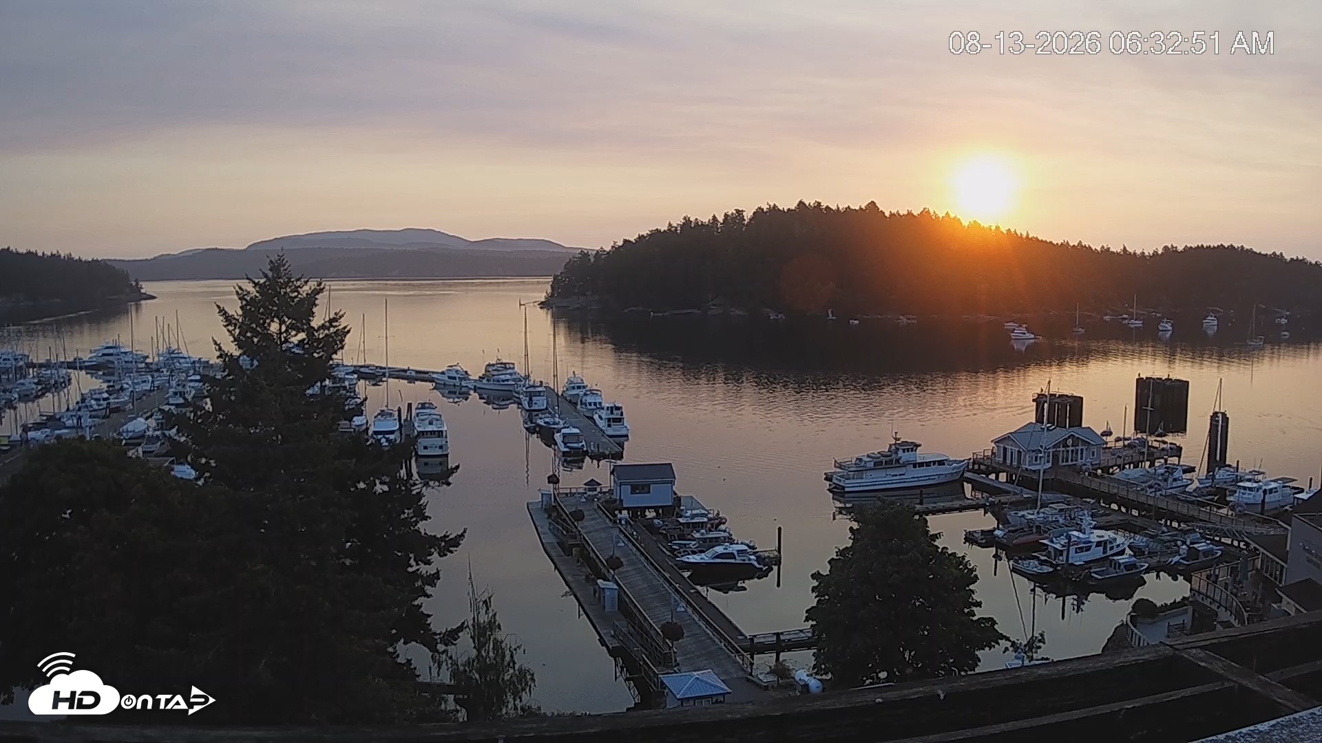 Snapshot of Friday Harbor - San Juan Island Live Webcam taken Aug 13, 2026, 6:33am PDT