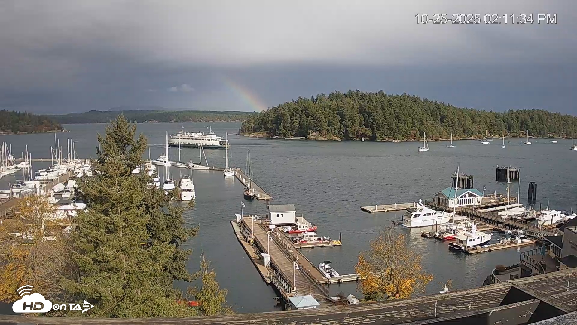 Snapshot of Friday Harbor - San Juan Island Live Webcam taken Oct 25, 2025, 2:12pm PDT