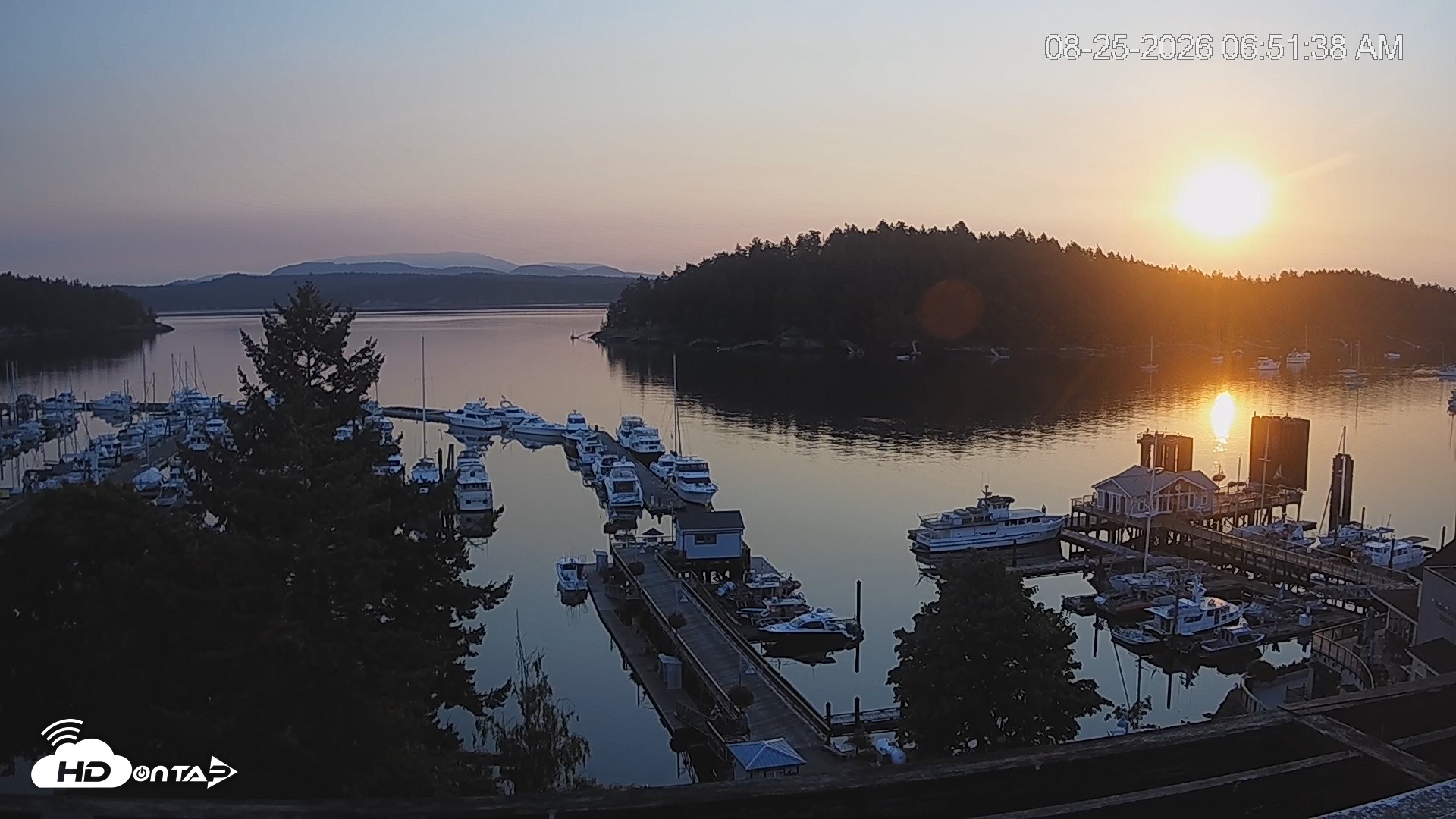 Snapshot of Friday Harbor - San Juan Island Live Webcam taken Aug 25, 2026, 6:52am PDT