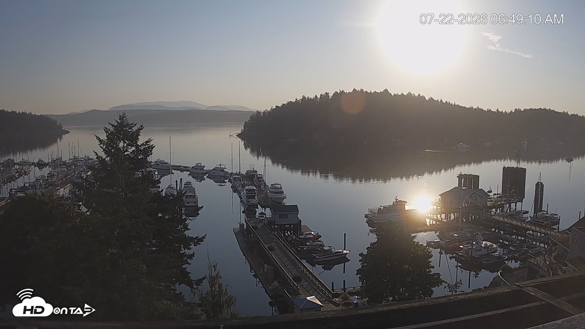 Snapshot of Friday Harbor - San Juan Island Live Webcam taken Jul 22, 2026, 6:50am PDT