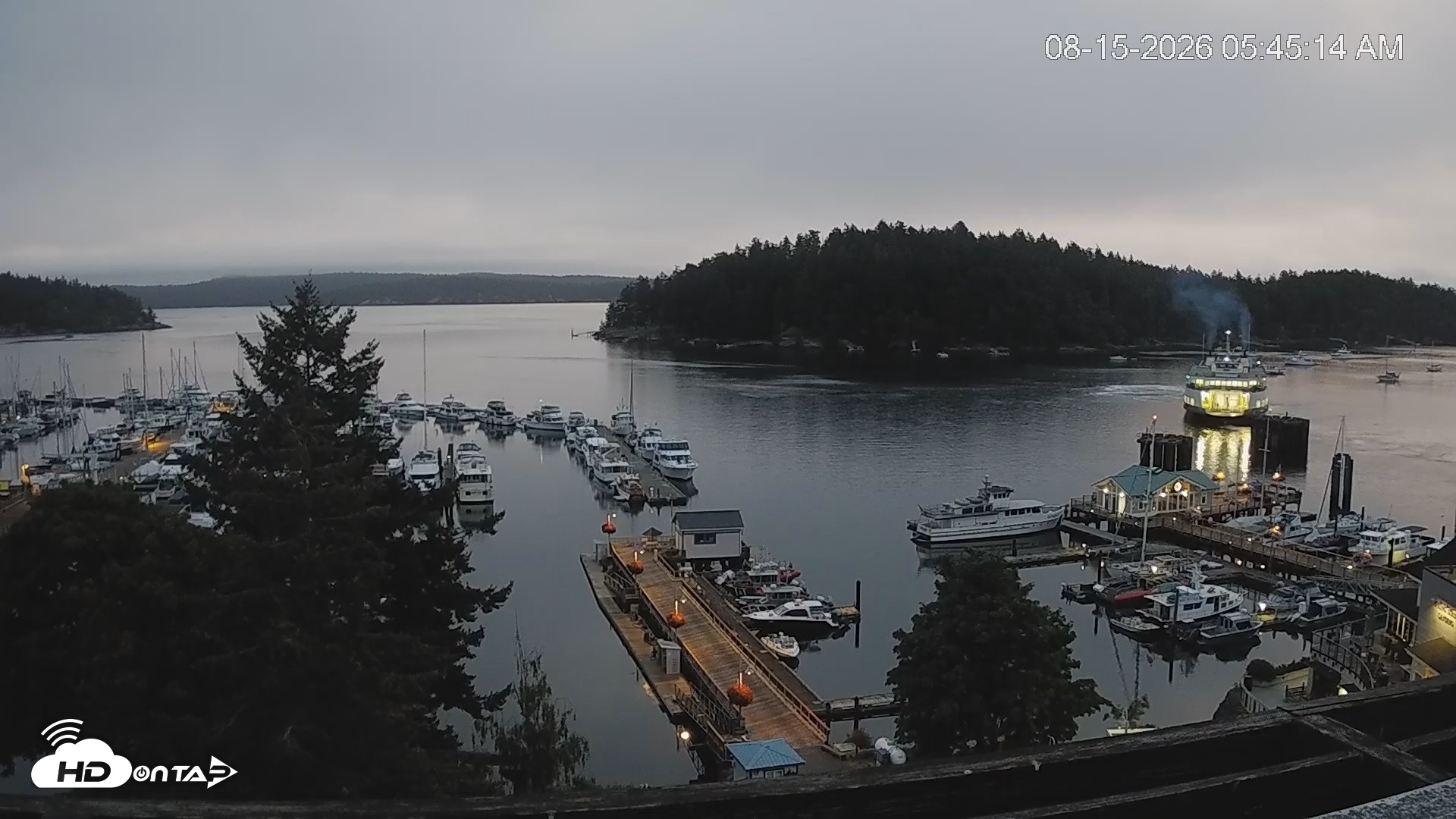 Snapshot of Friday Harbor - San Juan Island Live Webcam taken Aug 15, 2026, 5:46am PDT