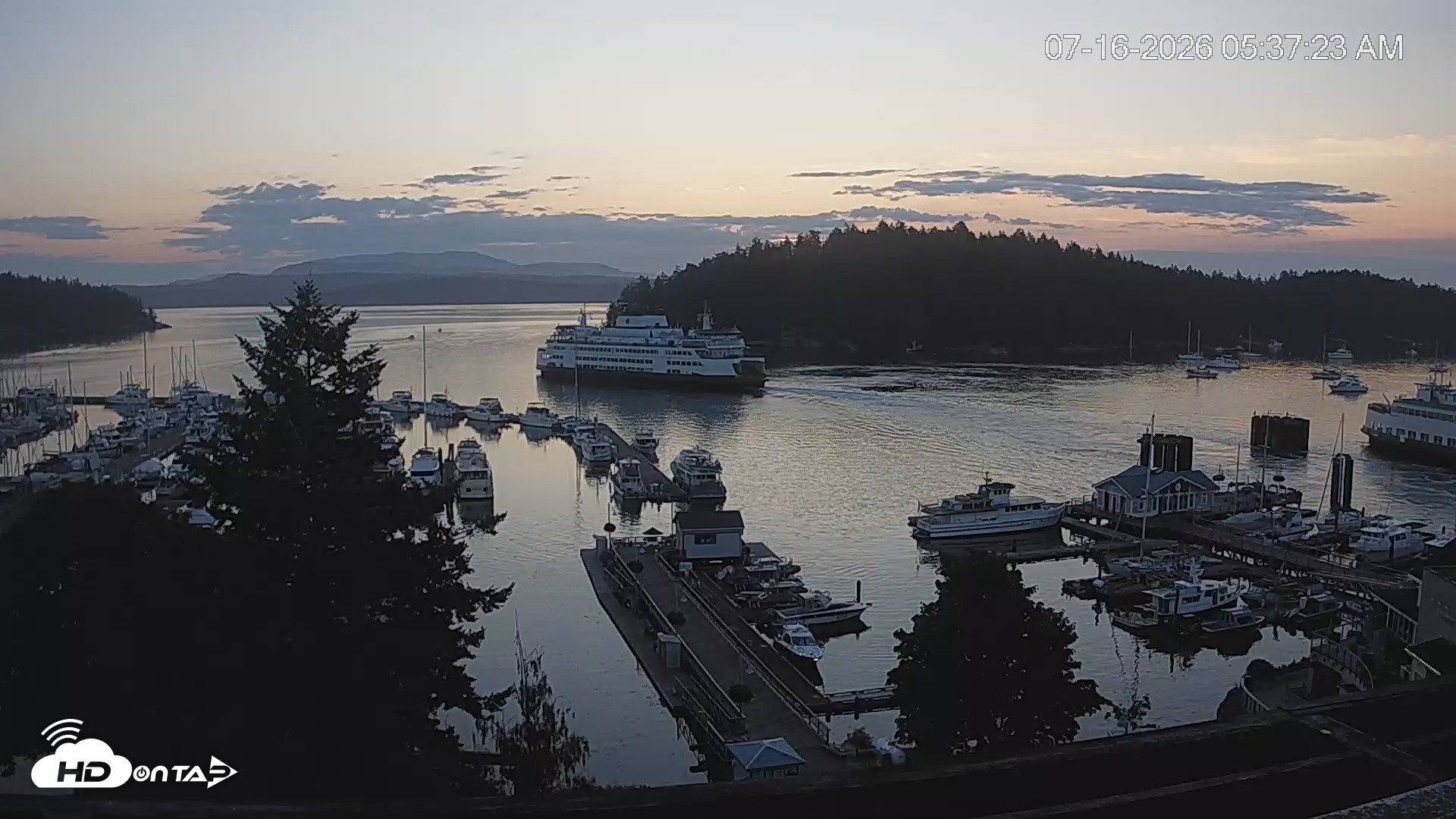 Snapshot of Friday Harbor - San Juan Island Live Webcam taken Jul 16, 2026, 5:38am PDT