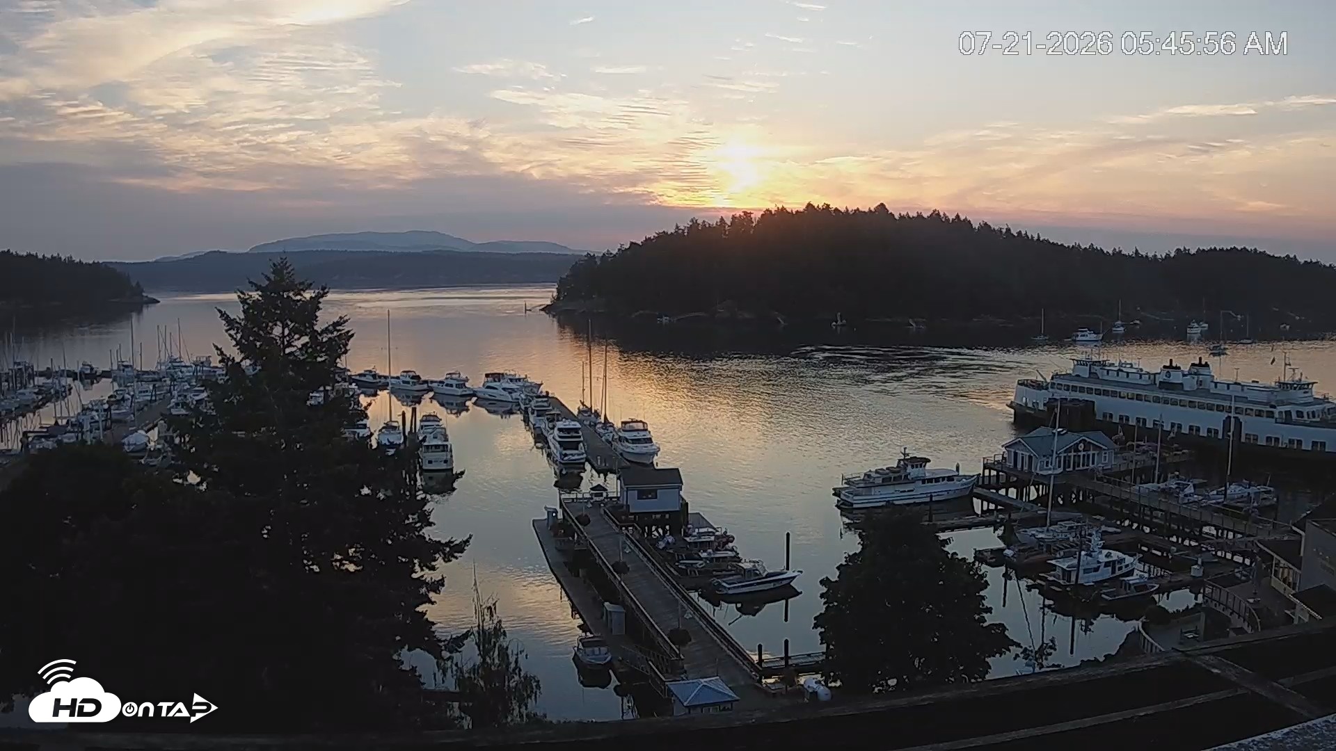 Snapshot of Friday Harbor - San Juan Island Live Webcam taken Jul 21, 2026, 5:46am PDT