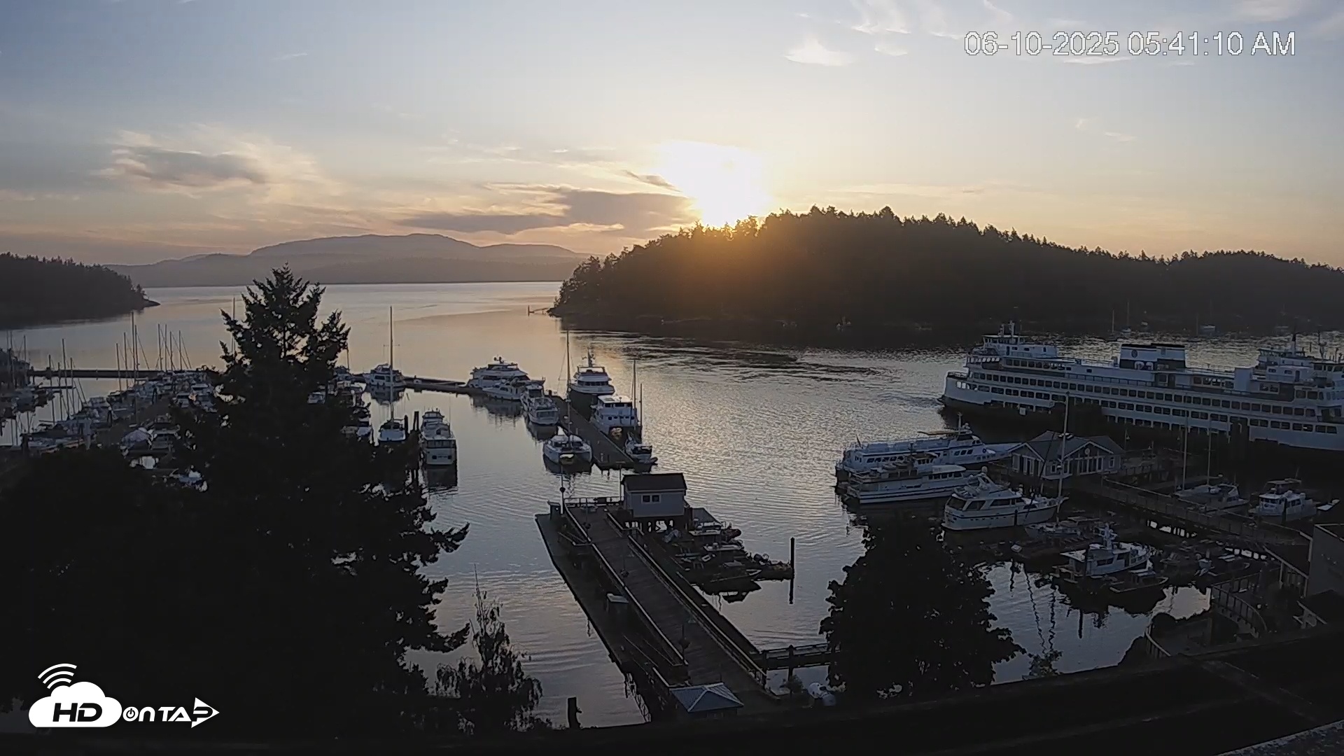 Snapshot of Friday Harbor - San Juan Island Live Webcam taken Jun 10, 2025, 5:41am PDT