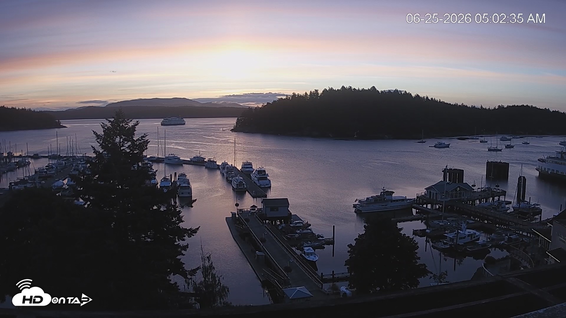 Snapshot of Friday Harbor - San Juan Island Live Webcam taken Jun 25, 2026, 5:03am PDT