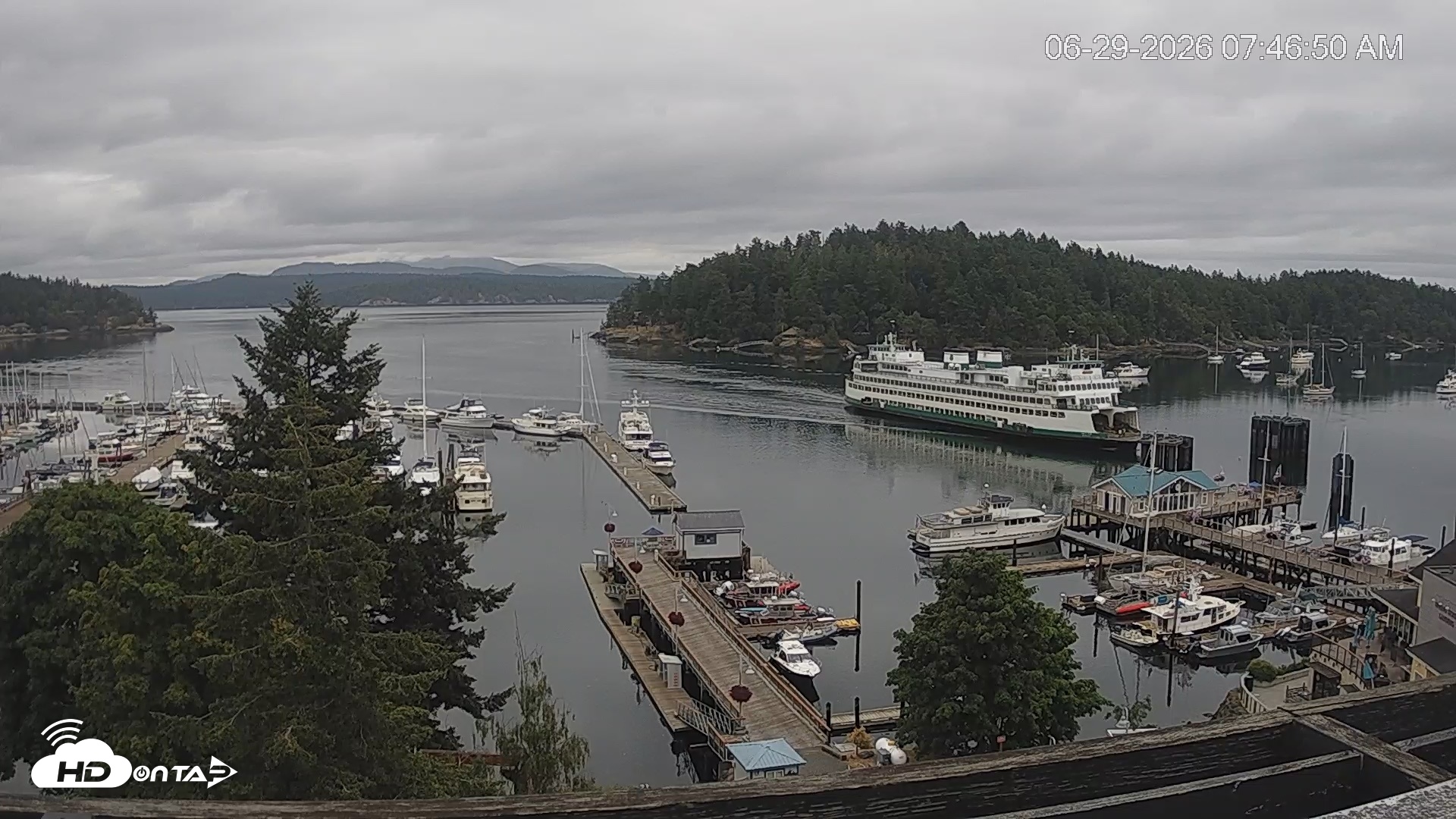 Snapshot of Friday Harbor - San Juan Island Live Webcam taken Jun 29, 2026, 7:48am PDT