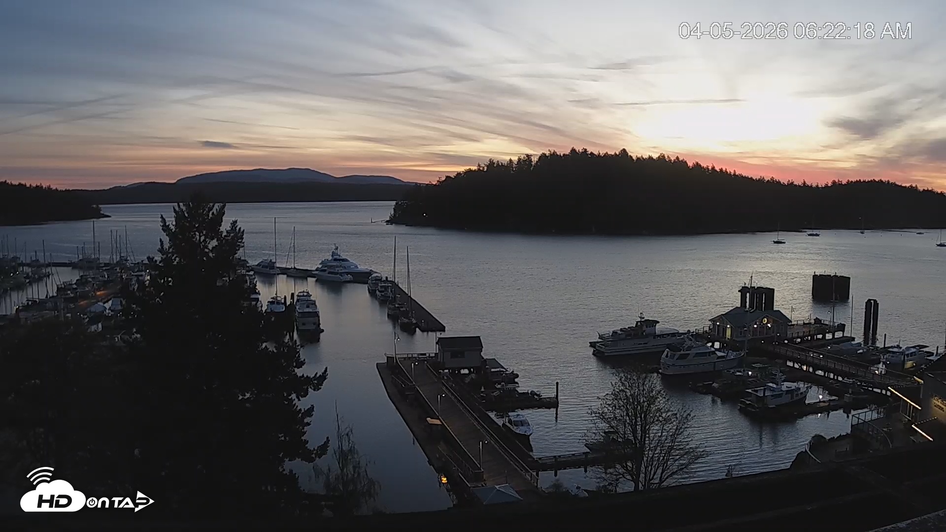Snapshot of Friday Harbor - San Juan Island Live Webcam taken Apr 5, 2026, 6:23am PDT