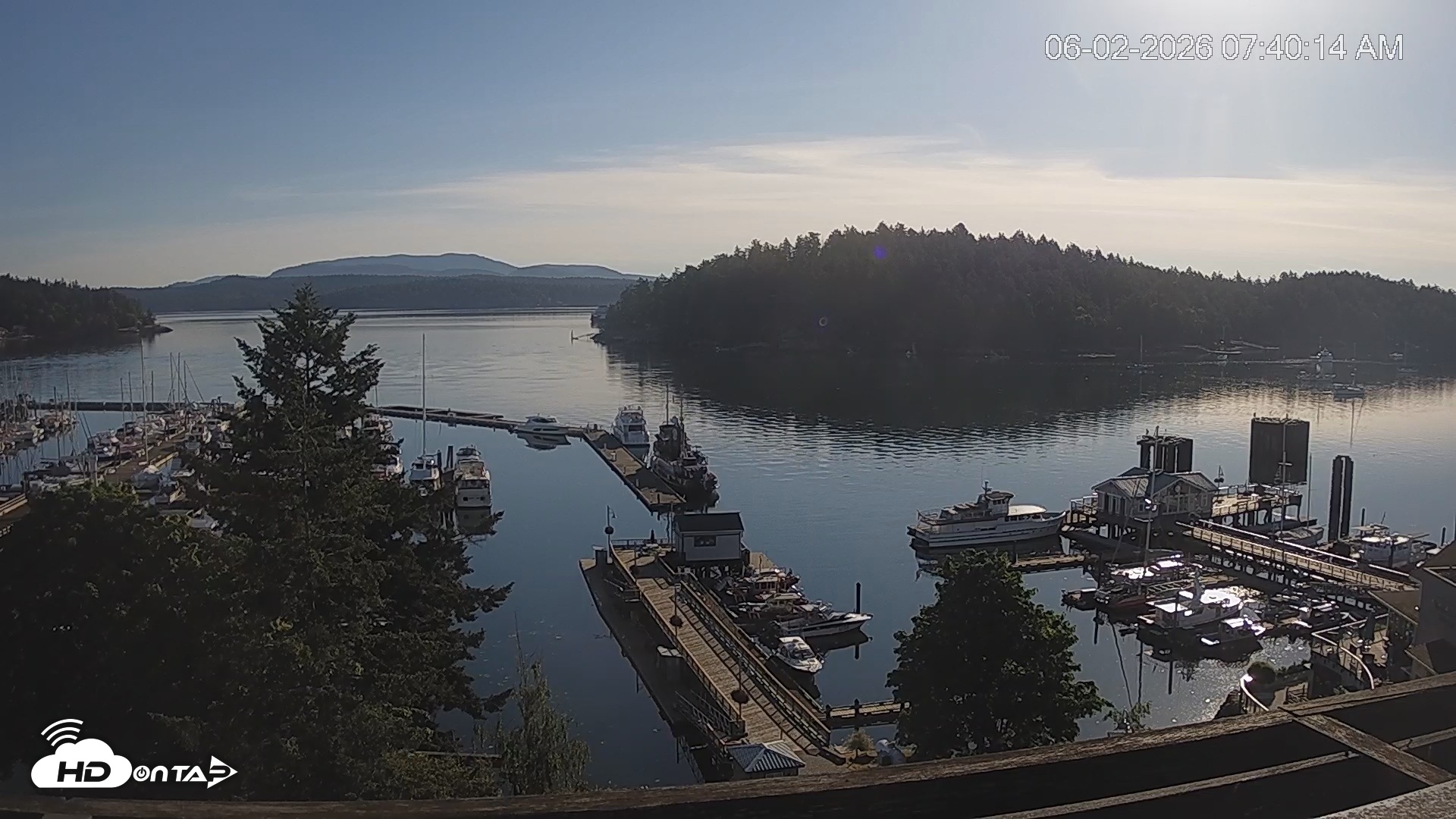 Snapshot of Friday Harbor - San Juan Island Live Webcam taken Jun 2, 2026, 7:40am PDT
