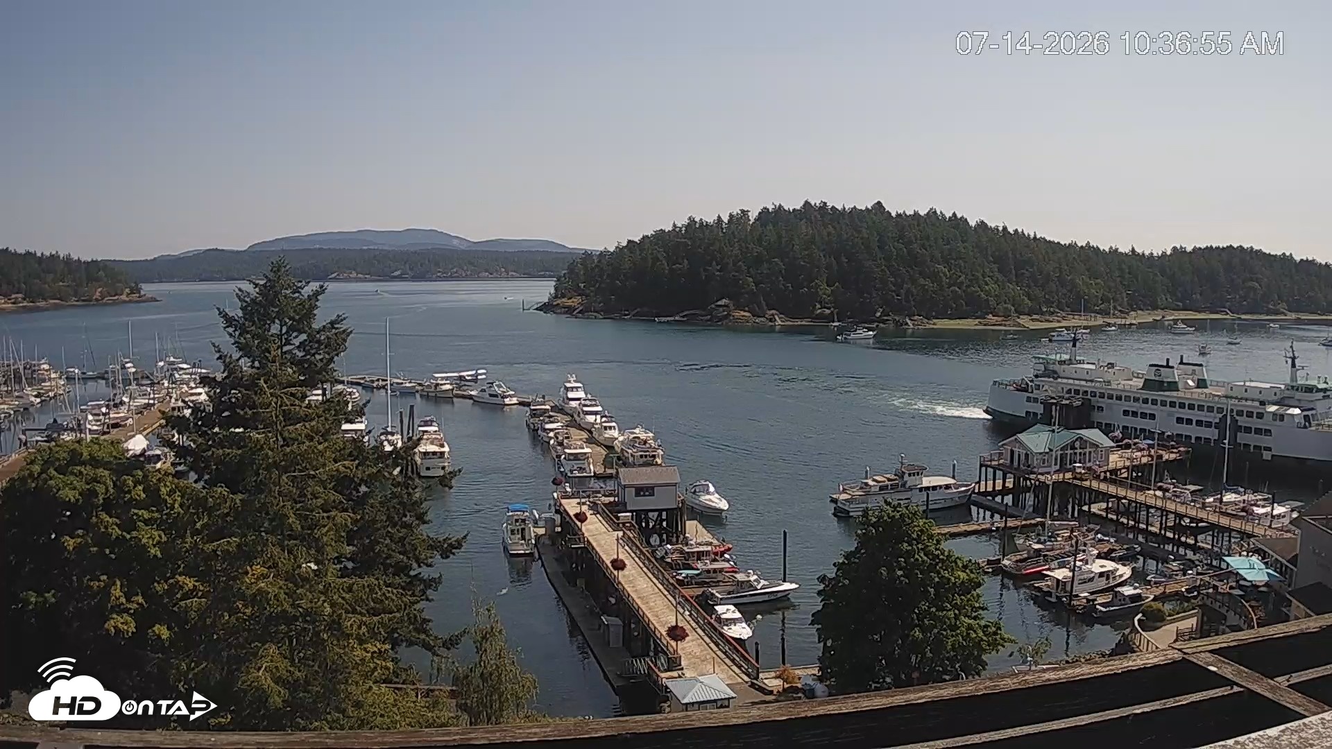 Snapshot of Friday Harbor - San Juan Island Live Webcam taken Jul 14, 2026, 10:37am PDT