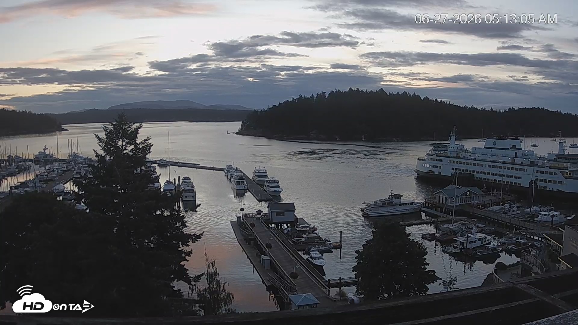 Snapshot of Friday Harbor - San Juan Island Live Webcam taken Jun 27, 2026, 5:16am PDT