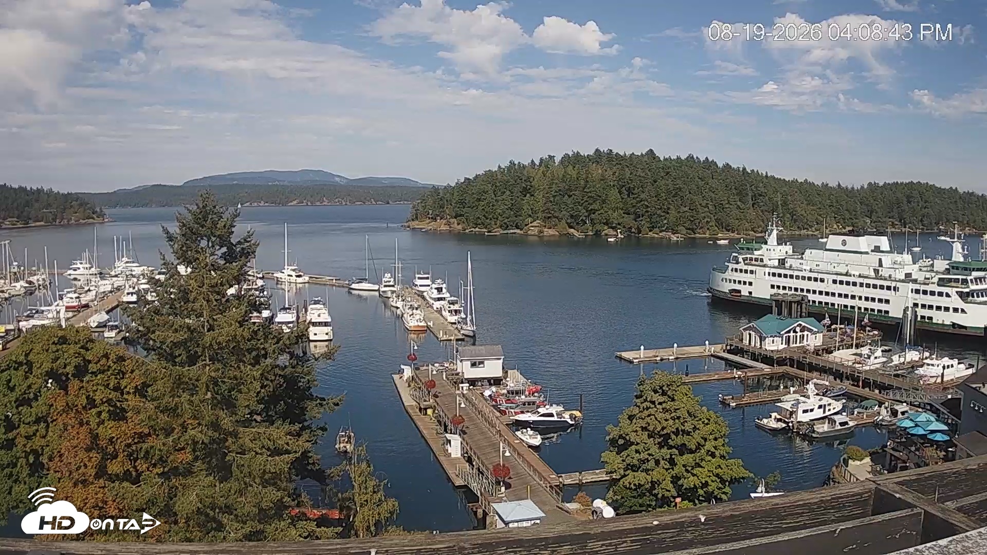 Snapshot of Friday Harbor - San Juan Island Live Webcam taken Aug 19, 2026, 4:09pm PDT
