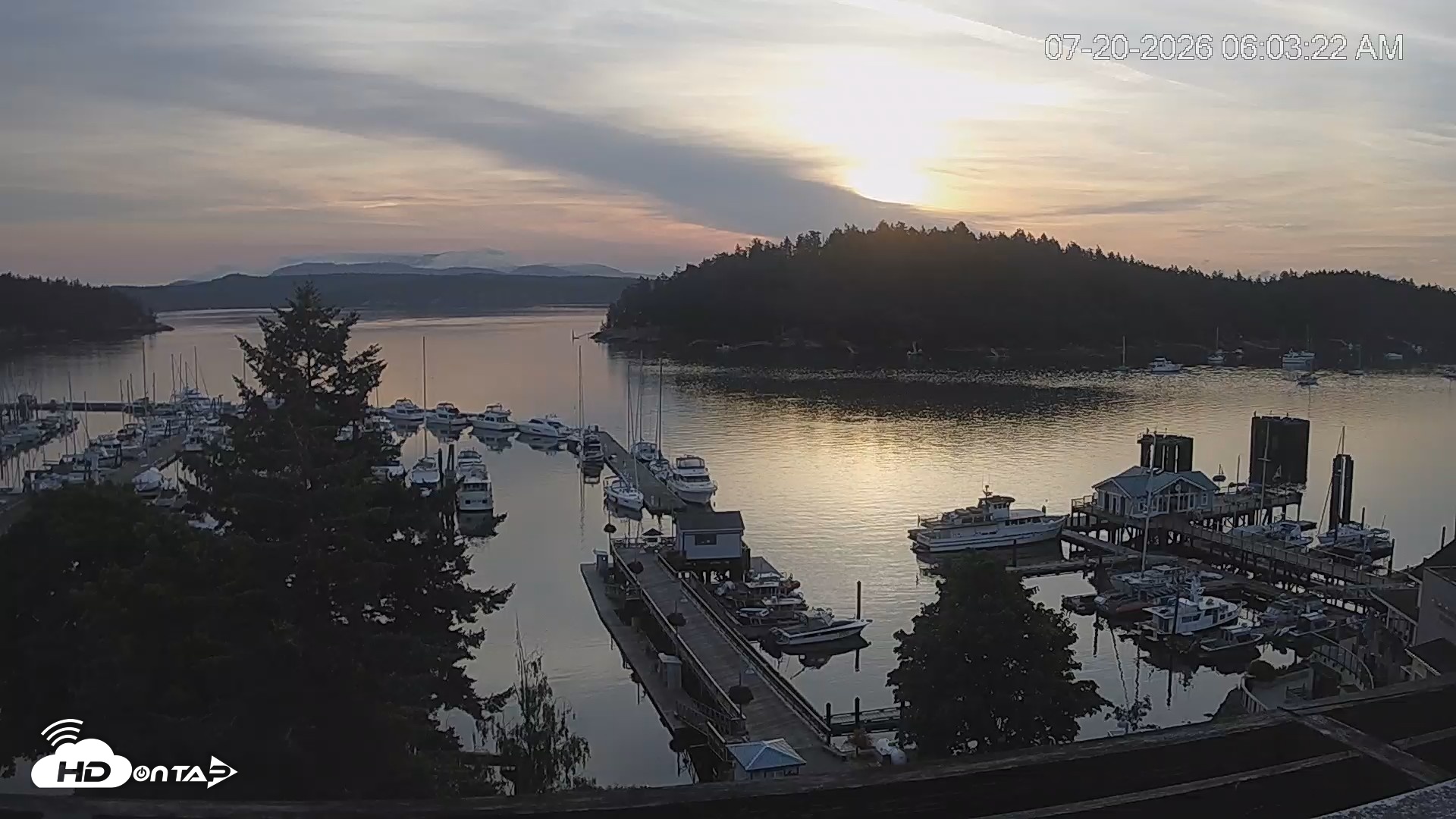 Snapshot of Friday Harbor - San Juan Island Live Webcam taken Jul 20, 2026, 6:04am PDT