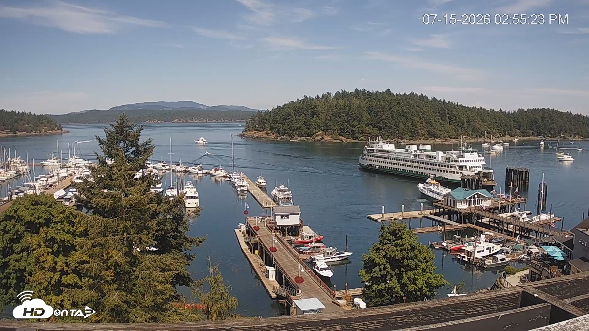 Snapshot of Friday Harbor - San Juan Island Live Webcam taken Jul 15, 2026, 2:56pm PDT