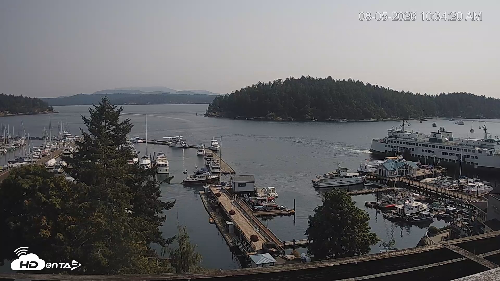 Snapshot of Friday Harbor - San Juan Island Live Webcam taken Aug 5, 2026, 10:35am PDT