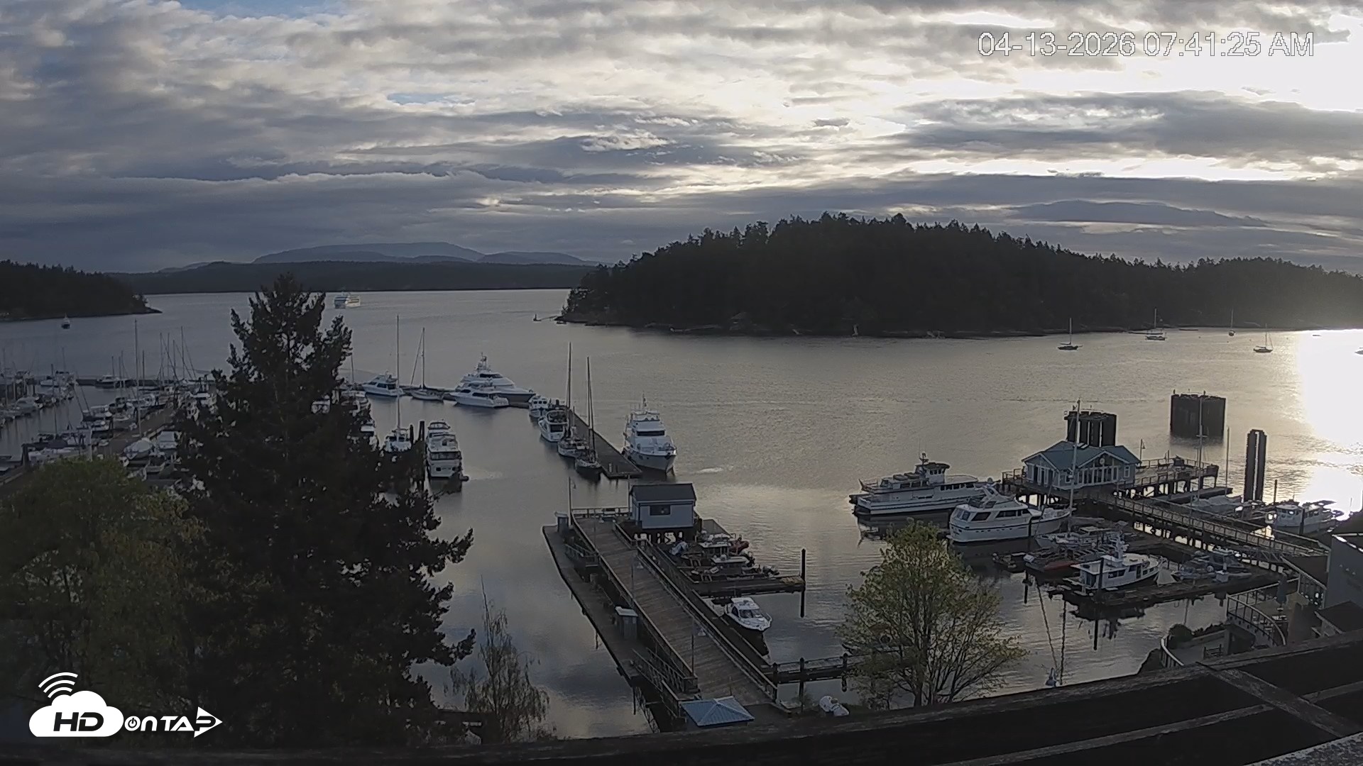 Snapshot of Friday Harbor - San Juan Island Live Webcam taken Apr 13, 2026, 7:42am PDT