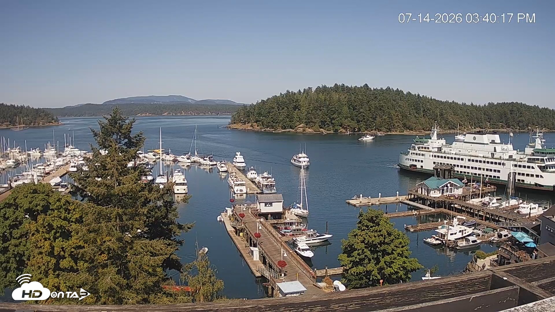 Snapshot of Friday Harbor - San Juan Island Live Webcam taken Jul 14, 2026, 3:41pm PDT