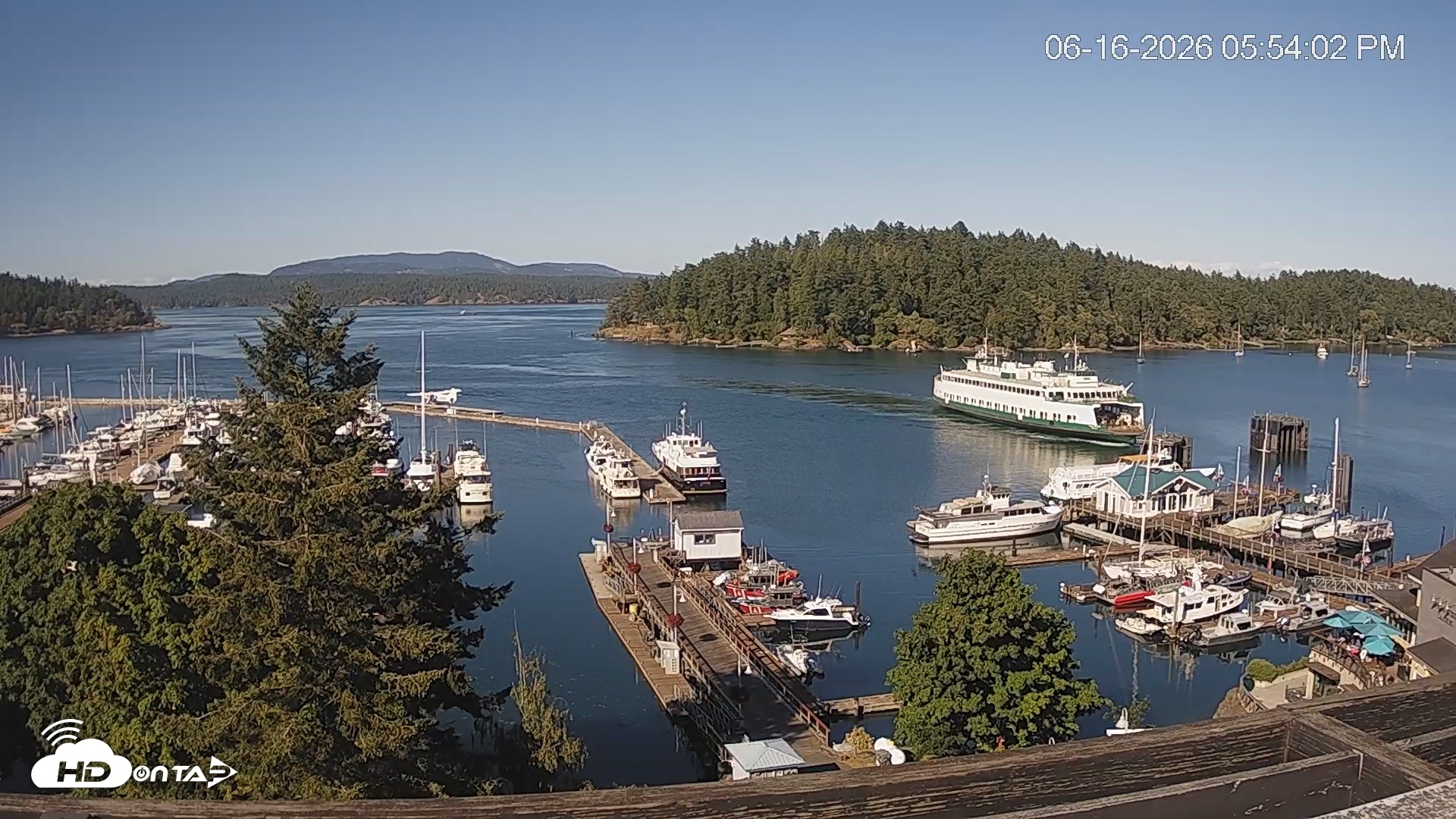 Snapshot of Friday Harbor - San Juan Island Live Webcam taken Jun 16, 2026, 5:54pm PDT