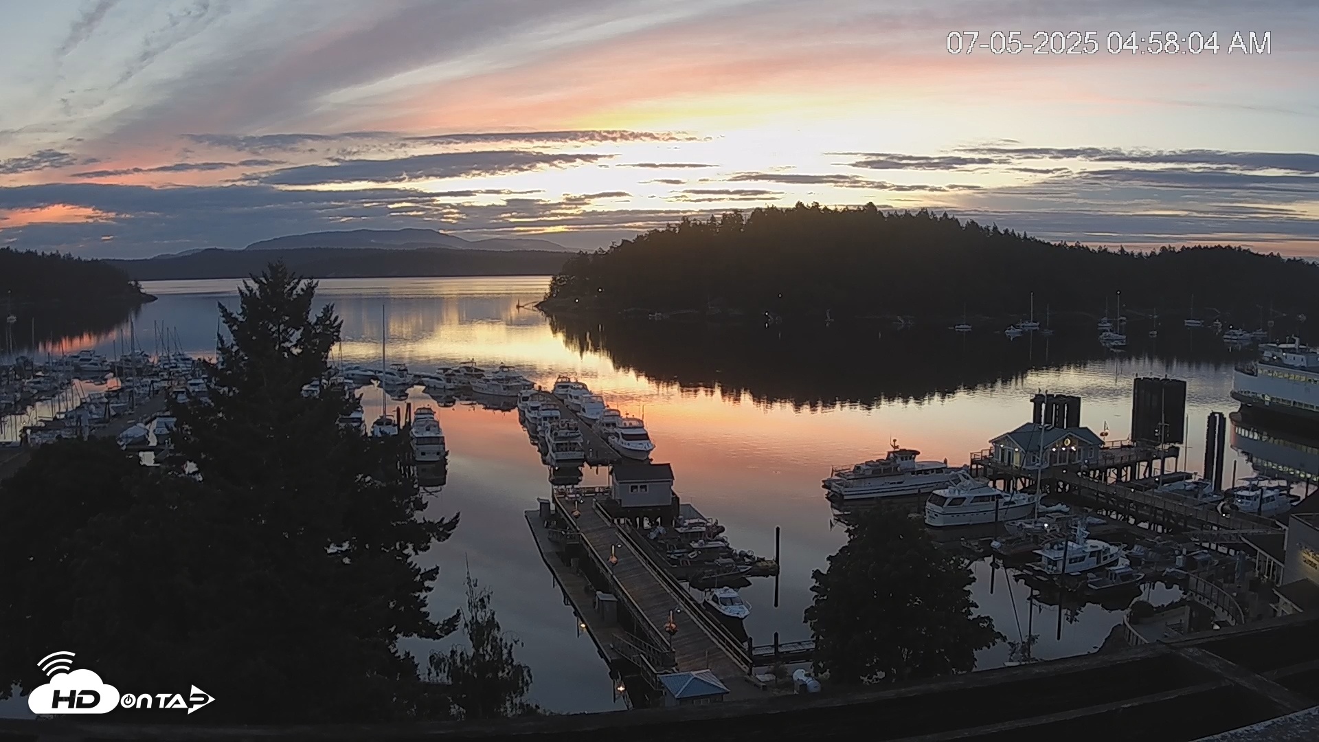 Snapshot of Friday Harbor - San Juan Island Live Webcam taken Jul 5, 2025, 4:58am PDT