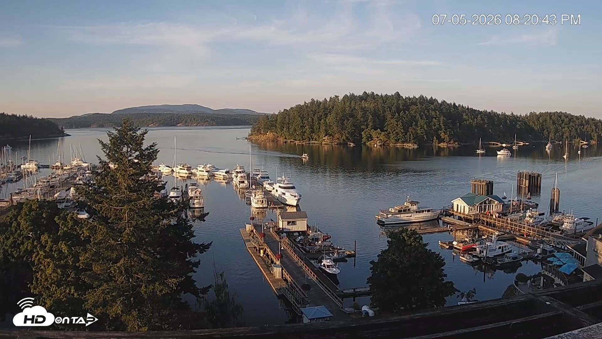 Snapshot of Friday Harbor - San Juan Island Live Webcam taken Jul 5, 2026, 8:21pm PDT