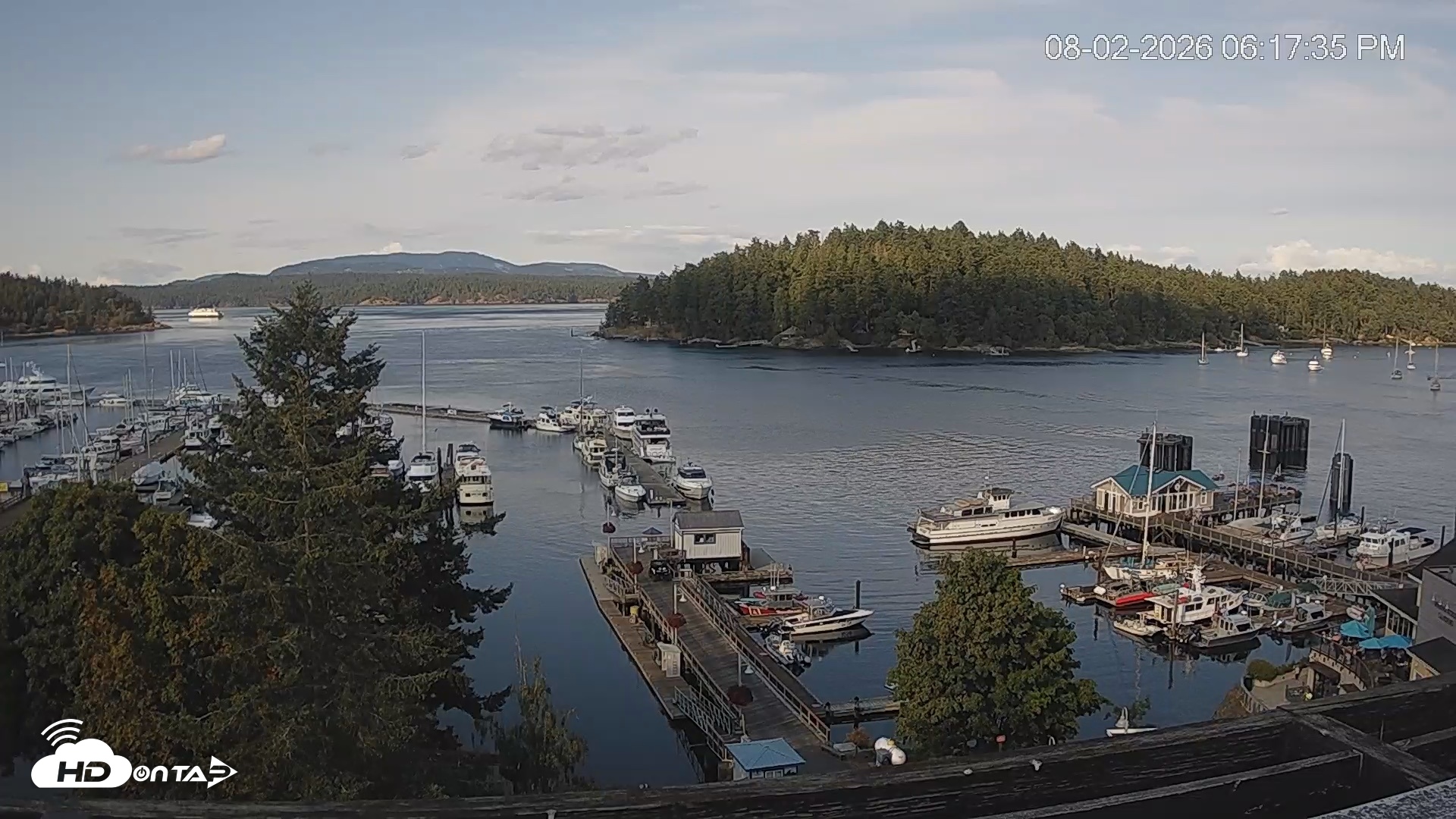 Snapshot of Friday Harbor - San Juan Island Live Webcam taken Aug 2, 2026, 6:18pm PDT