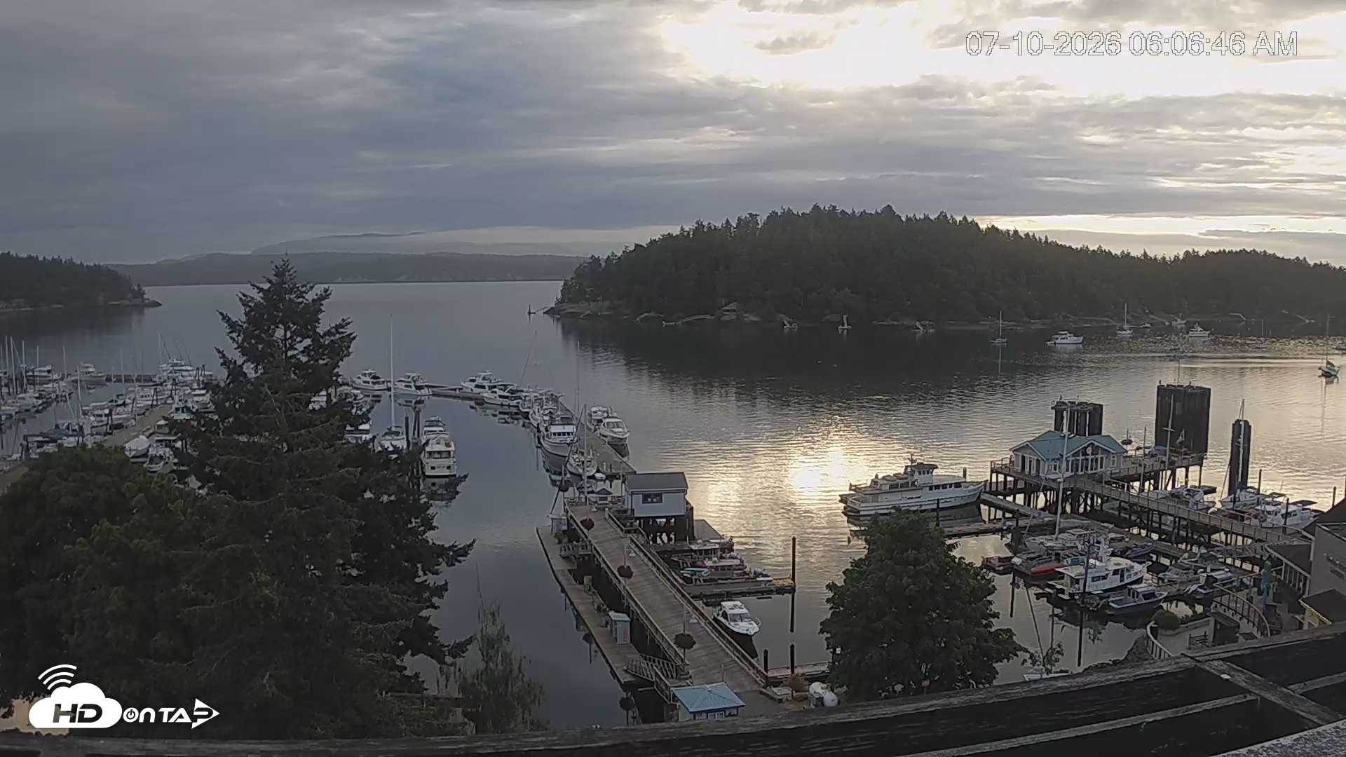 Snapshot of Friday Harbor - San Juan Island Live Webcam taken Jul 10, 2026, 6:07am PDT