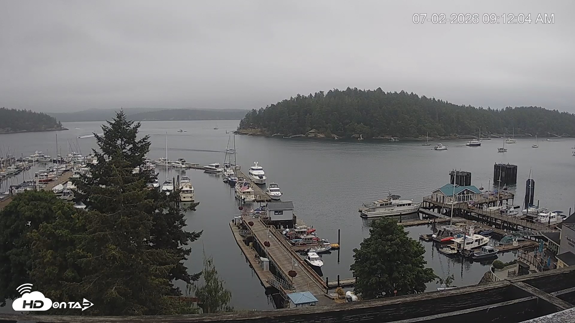 Snapshot of Friday Harbor - San Juan Island Live Webcam taken Jul 2, 2026, 9:12am PDT