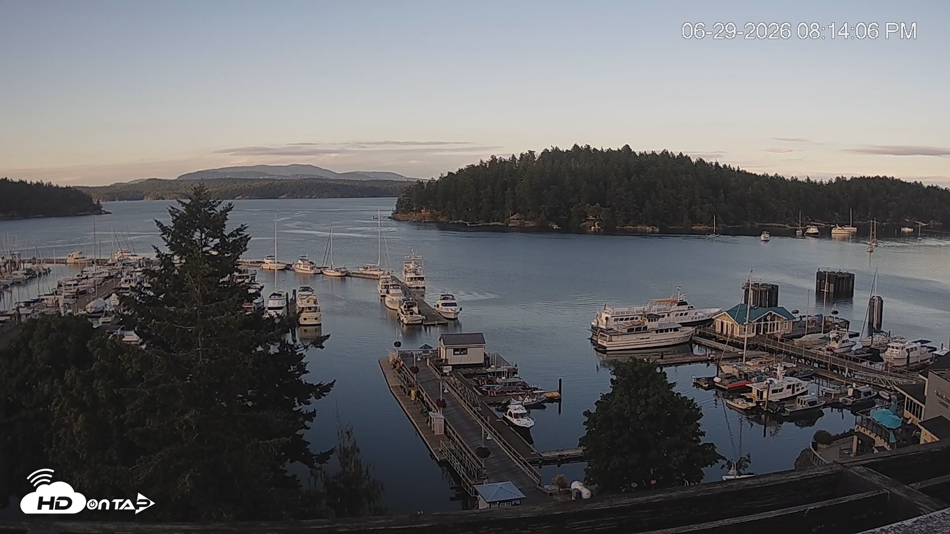 Snapshot of Friday Harbor - San Juan Island Live Webcam taken Jun 29, 2026, 8:14pm PDT