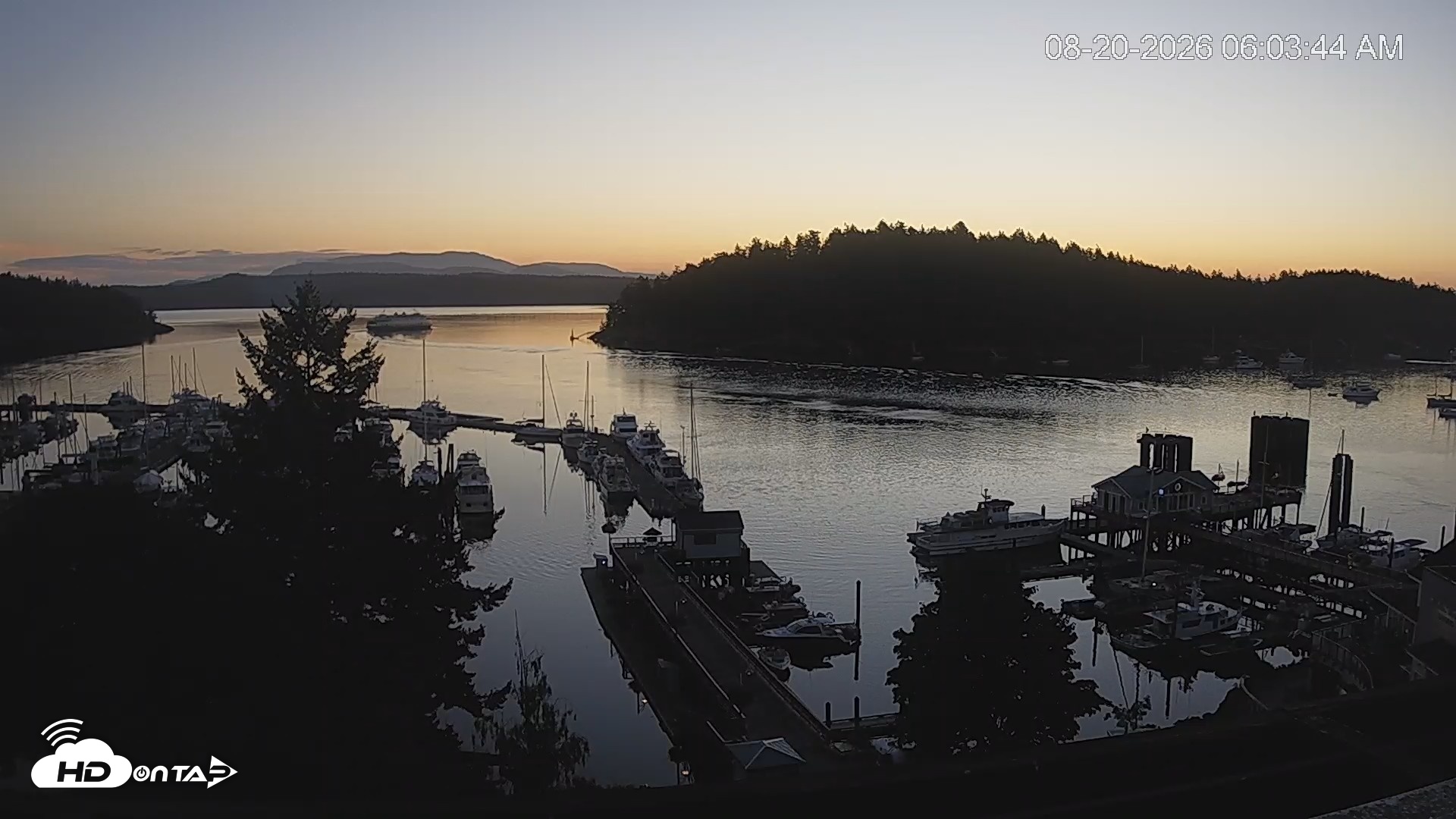 Snapshot of Friday Harbor - San Juan Island Live Webcam taken Aug 20, 2026, 6:04am PDT