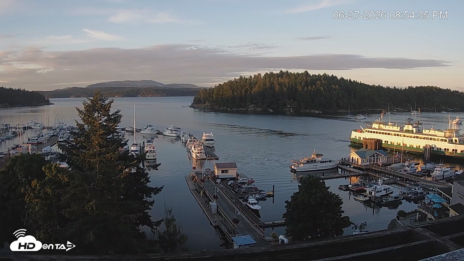 Snapshot of Friday Harbor - San Juan Island Live Webcam taken Jun 27, 2026, 8:55pm PDT