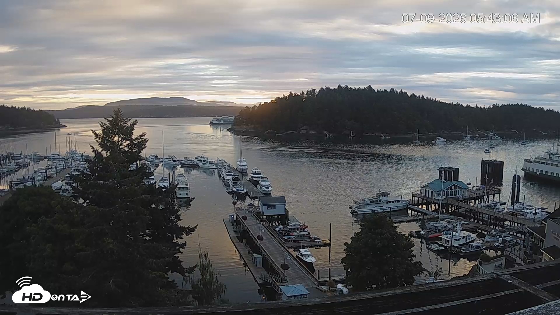 Snapshot of Friday Harbor - San Juan Island Live Webcam taken Jul 9, 2026, 5:43am PDT