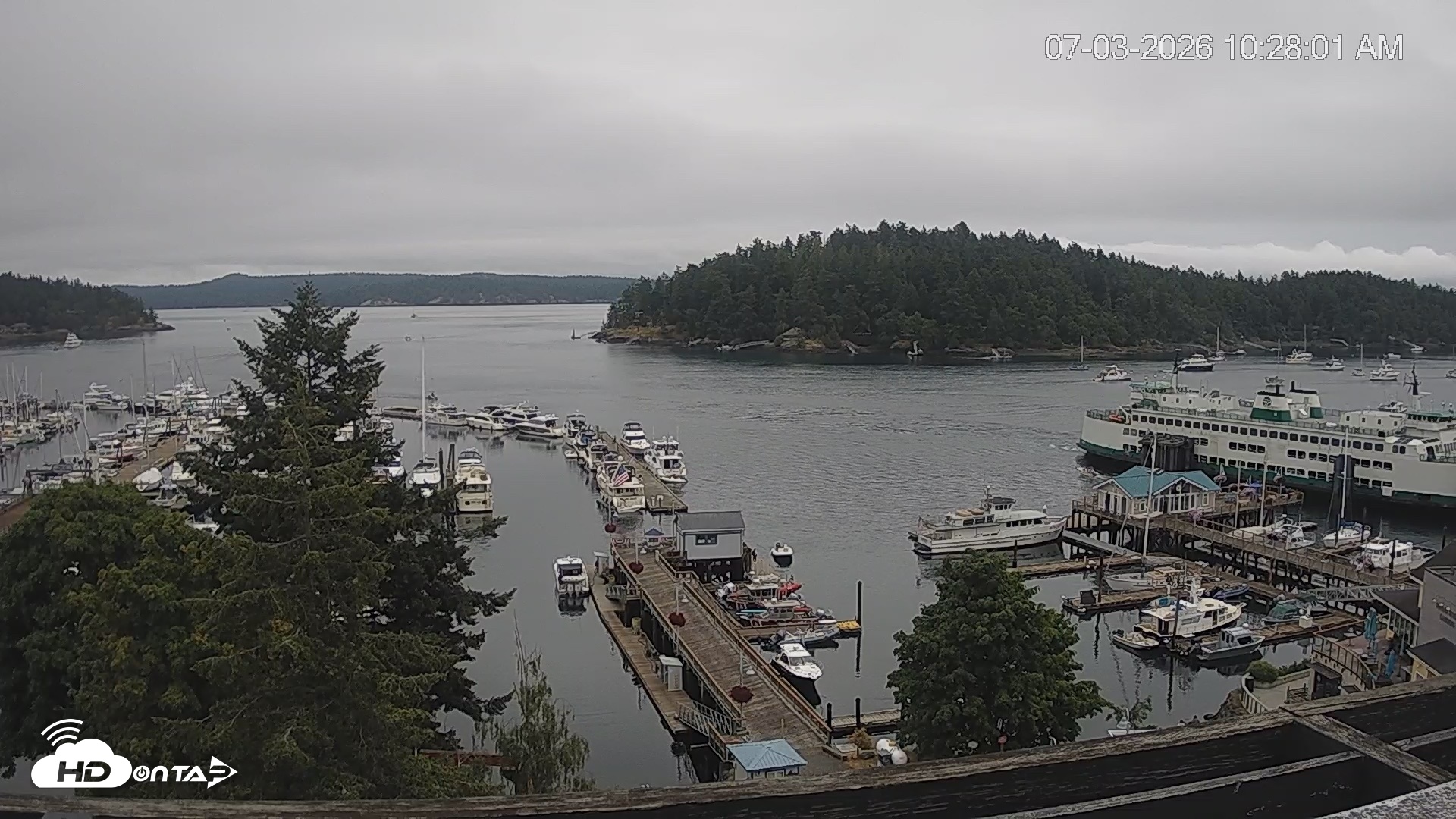 Snapshot of Friday Harbor - San Juan Island Live Webcam taken Jul 3, 2026, 10:28am PDT
