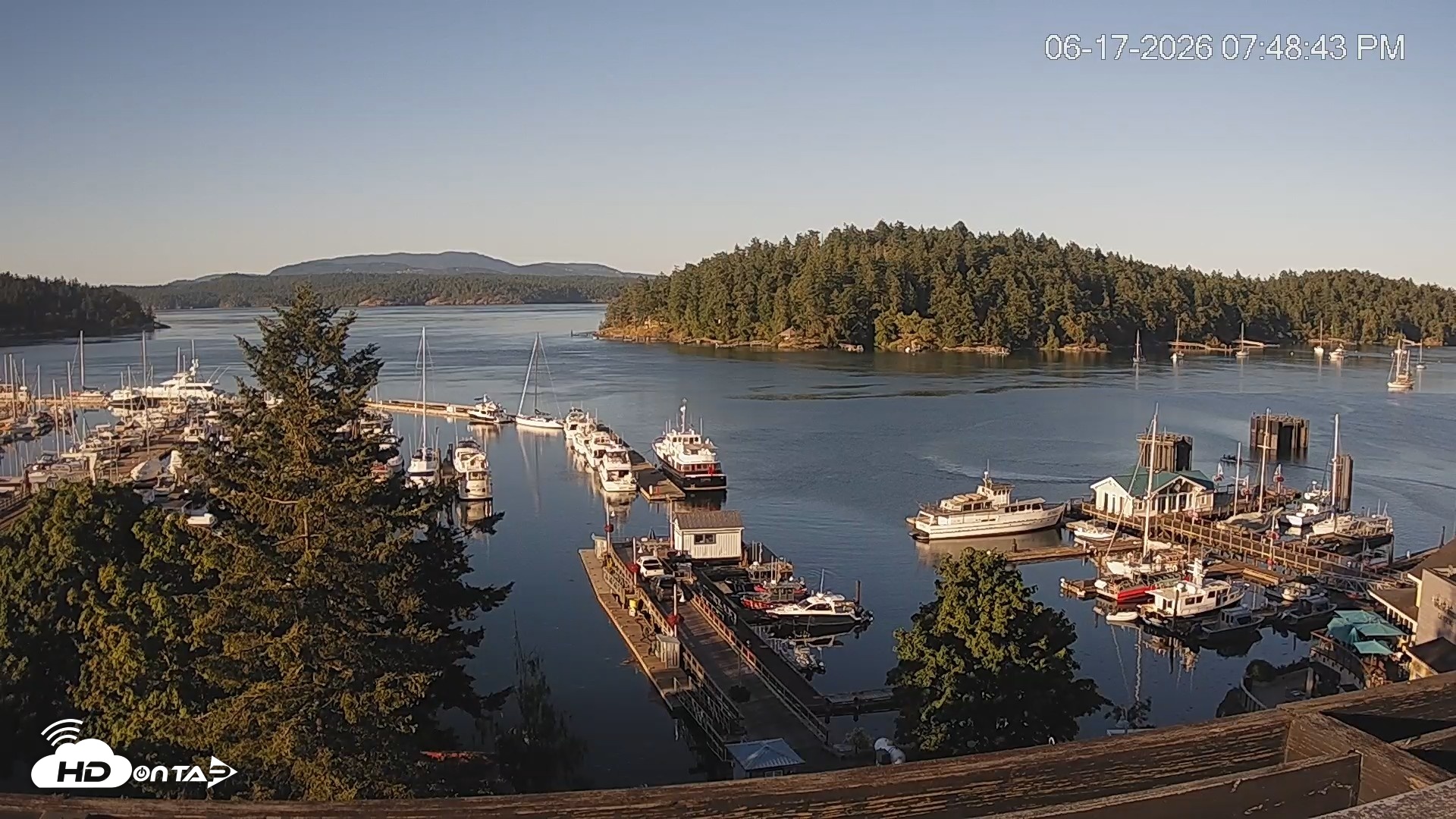 Snapshot of Friday Harbor - San Juan Island Live Webcam taken Jun 17, 2026, 7:49pm PDT