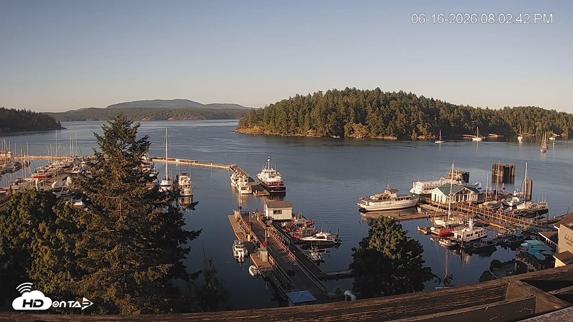 Snapshot of Friday Harbor - San Juan Island Live Webcam taken Jun 16, 2026, 8:03pm PDT