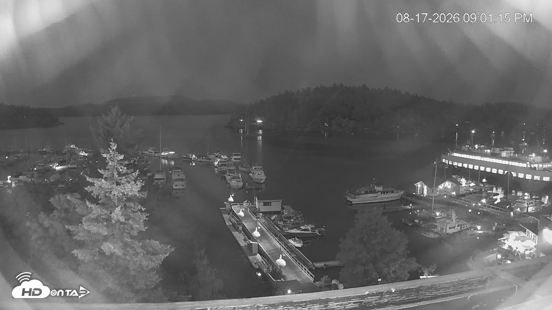 Snapshot of Friday Harbor - San Juan Island Live Webcam taken Aug 17, 2026, 9:02pm PDT