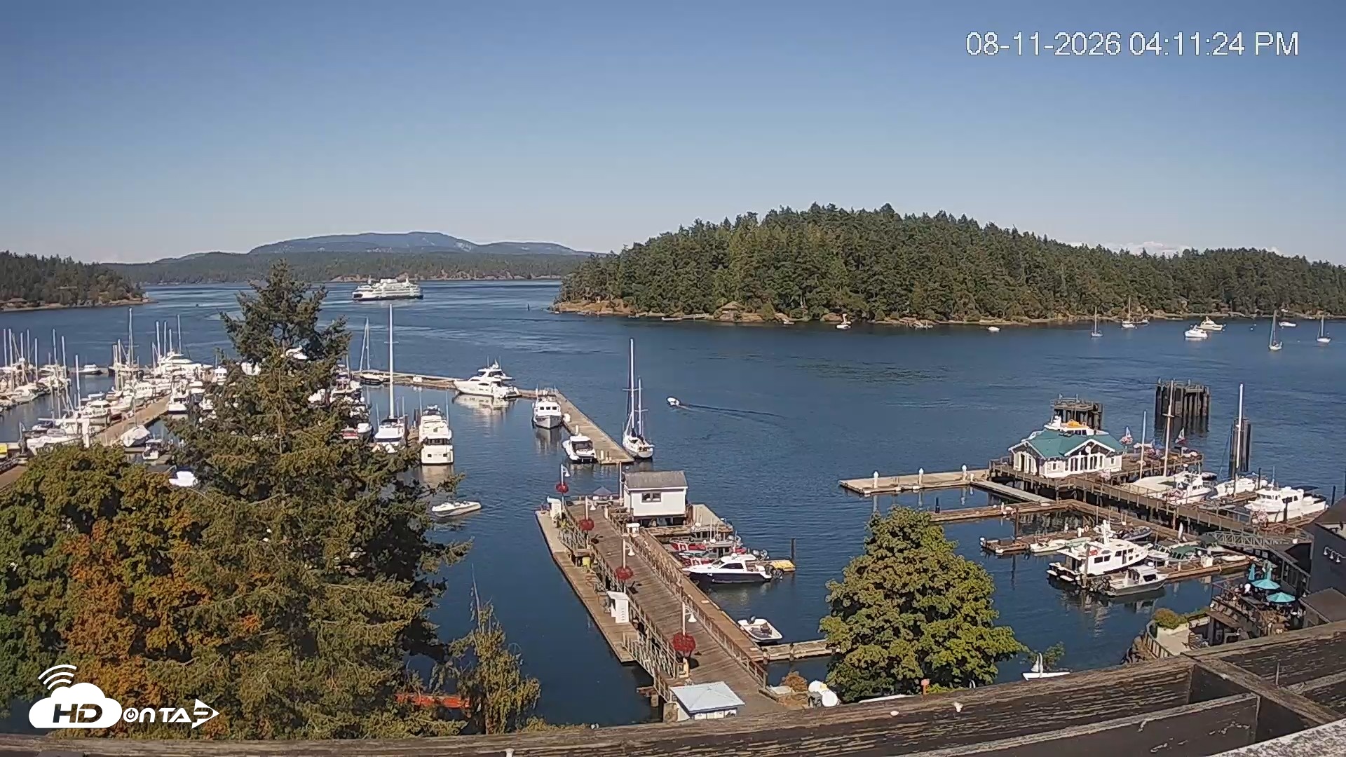 Snapshot of Friday Harbor - San Juan Island Live Webcam taken Aug 11, 2026, 4:12pm PDT