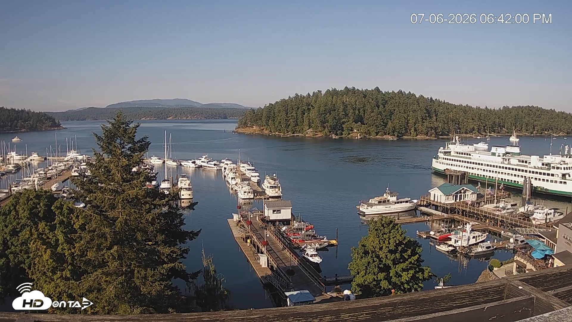 Snapshot of Friday Harbor - San Juan Island Live Webcam taken Jul 6, 2026, 6:42pm PDT