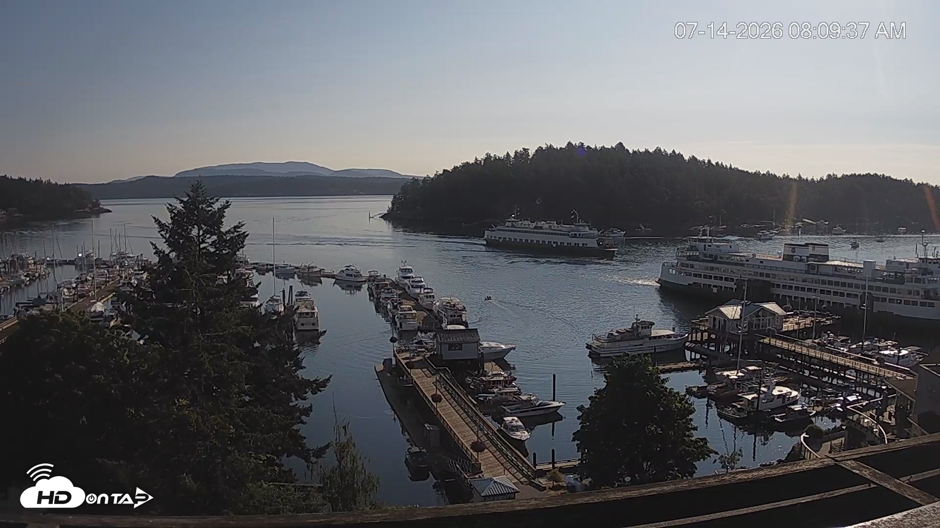 Snapshot of Friday Harbor - San Juan Island Live Webcam taken Jul 14, 2026, 8:10am PDT