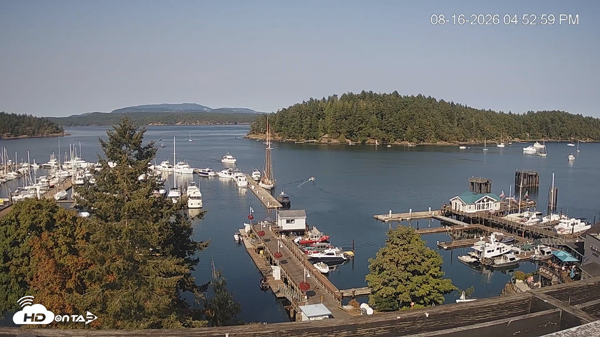 Snapshot of Friday Harbor - San Juan Island Live Webcam taken Aug 16, 2026, 4:53pm PDT