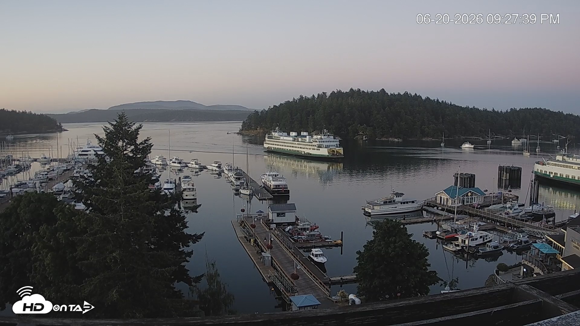 Snapshot of Friday Harbor - San Juan Island Live Webcam taken Jun 20, 2026, 9:28pm PDT