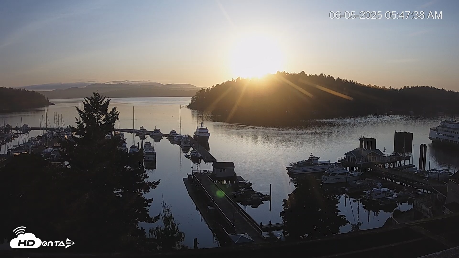 Snapshot of Friday Harbor - San Juan Island Live Webcam taken Jun 5, 2025, 5:48am PDT