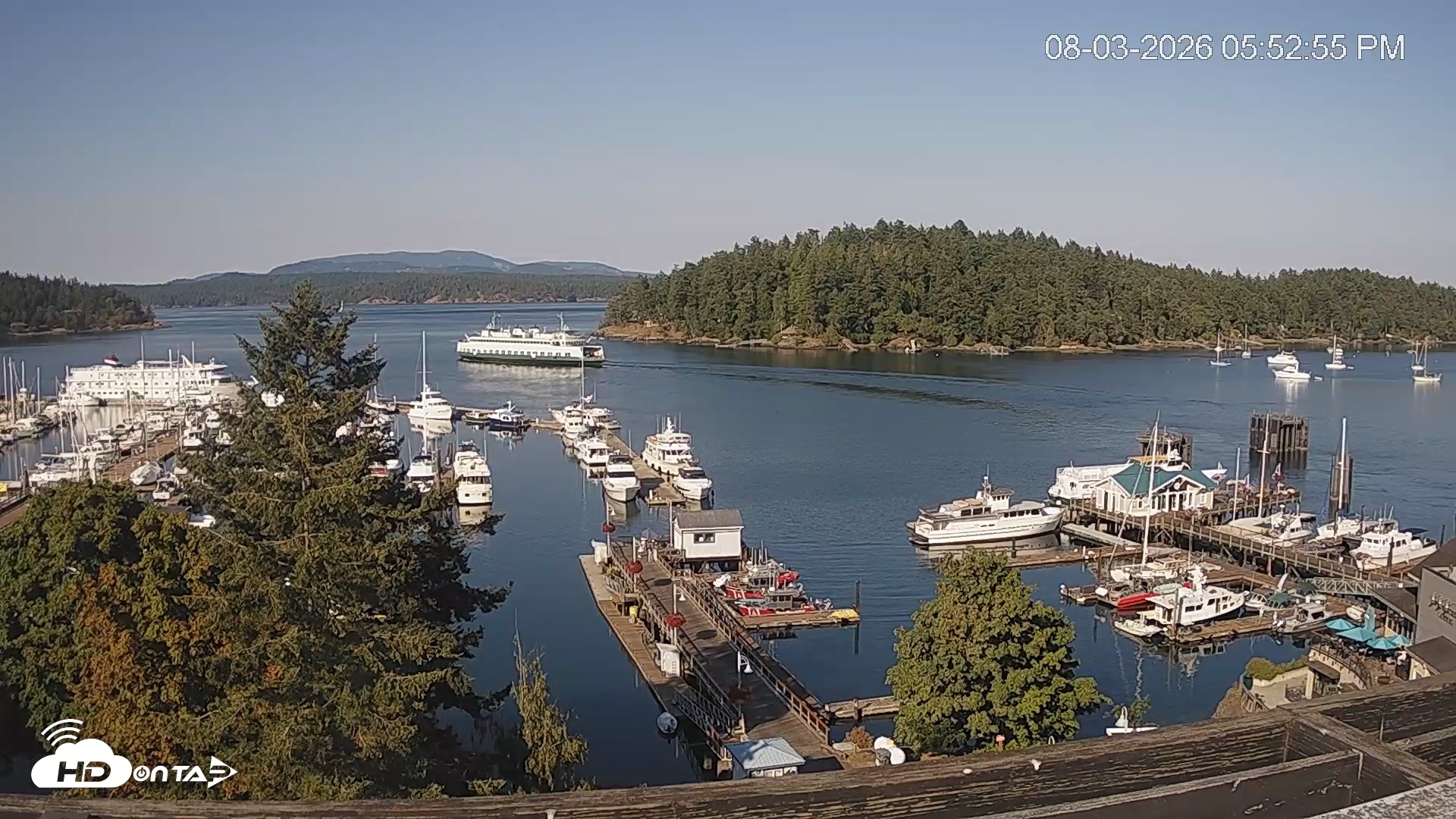 Snapshot of Friday Harbor - San Juan Island Live Webcam taken Aug 3, 2026, 5:54pm PDT