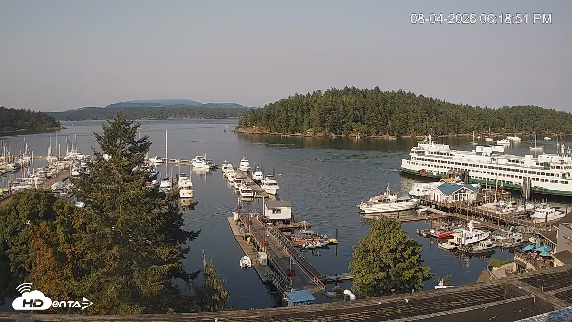 Snapshot of Friday Harbor - San Juan Island Live Webcam taken Aug 4, 2026, 6:19pm PDT