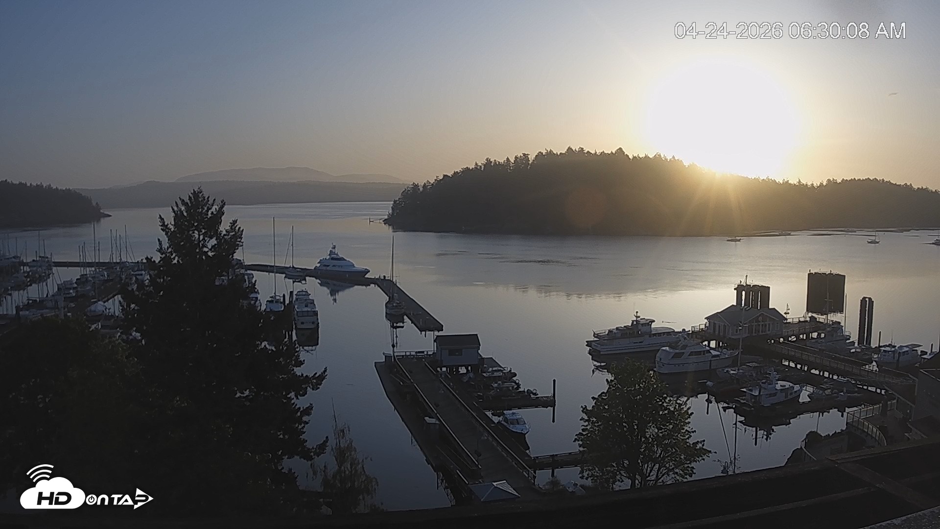 Snapshot of Friday Harbor - San Juan Island Live Webcam taken Apr 24, 2026, 6:30am PDT