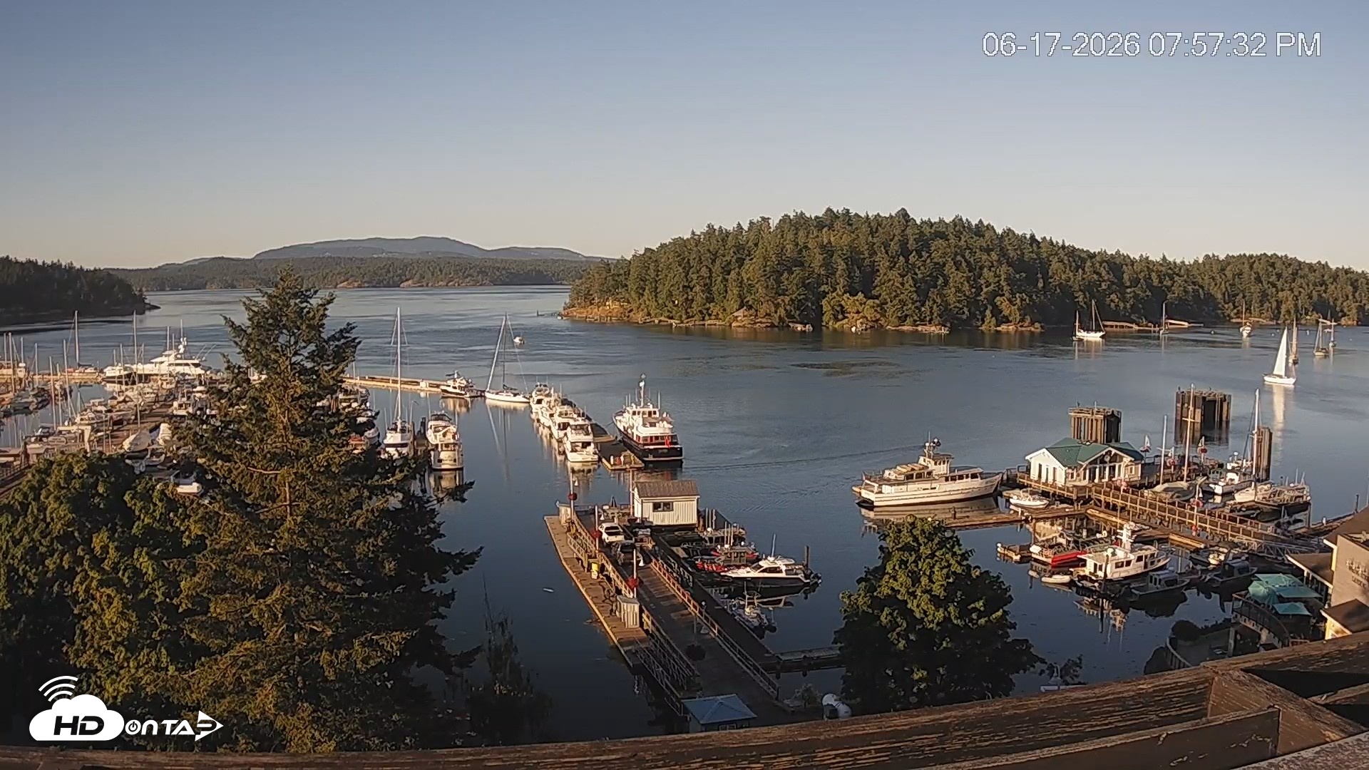 Snapshot of Friday Harbor - San Juan Island Live Webcam taken Jun 17, 2026, 7:58pm PDT