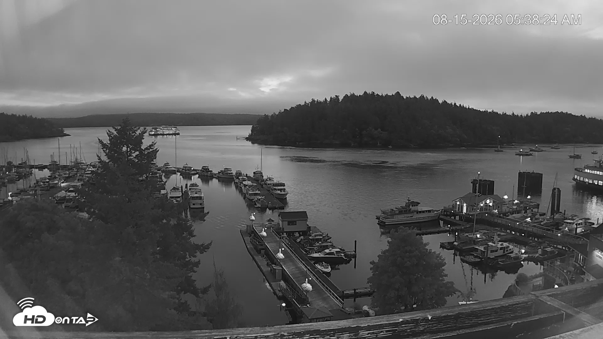 Snapshot of Friday Harbor - San Juan Island Live Webcam taken Aug 15, 2026, 5:39am PDT
