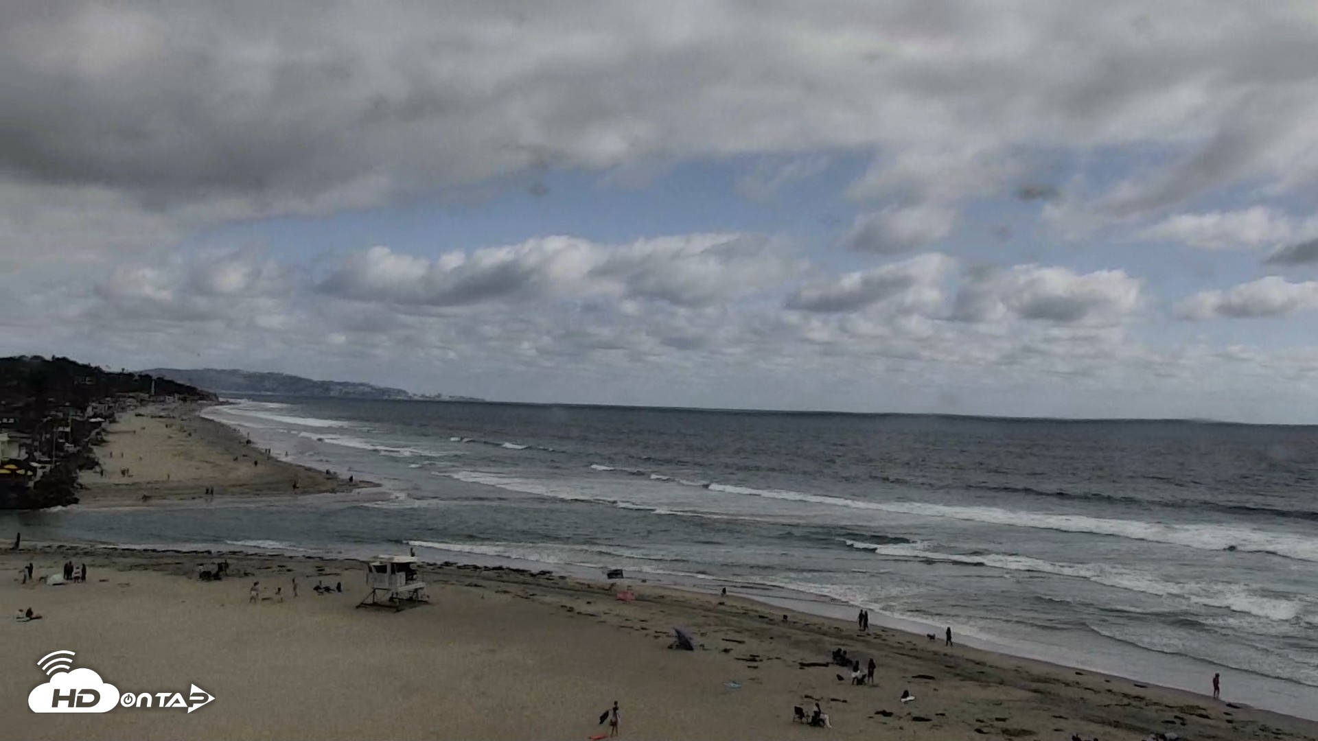 Snapshot of Del Mar Beach North Live Webcam taken May 25, 2026, 4:48pm PDT